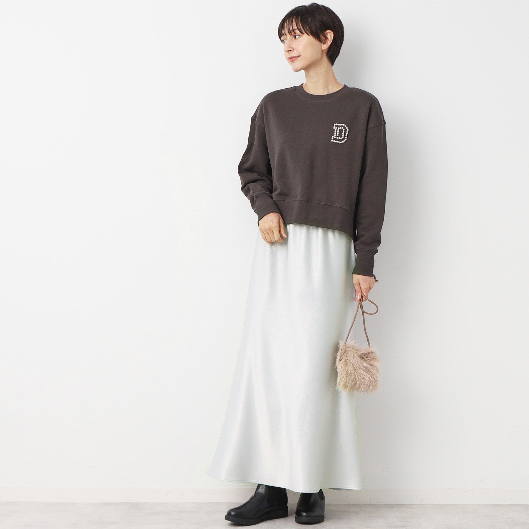 Dessin「【洗える】ナローサテンロングスカート」|スカート|