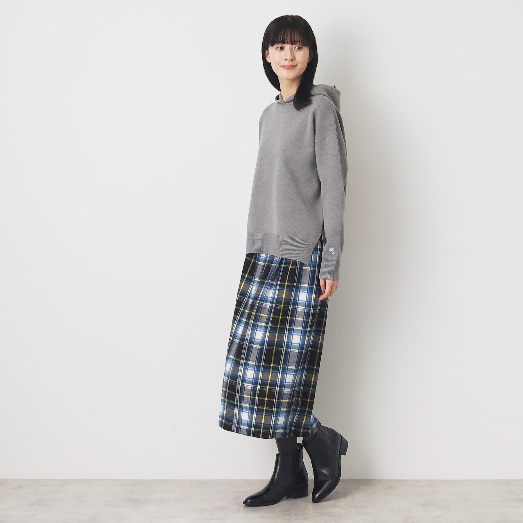 Dessin「【洗える】起毛チェックタックスカート（XS～L）」|スカート|