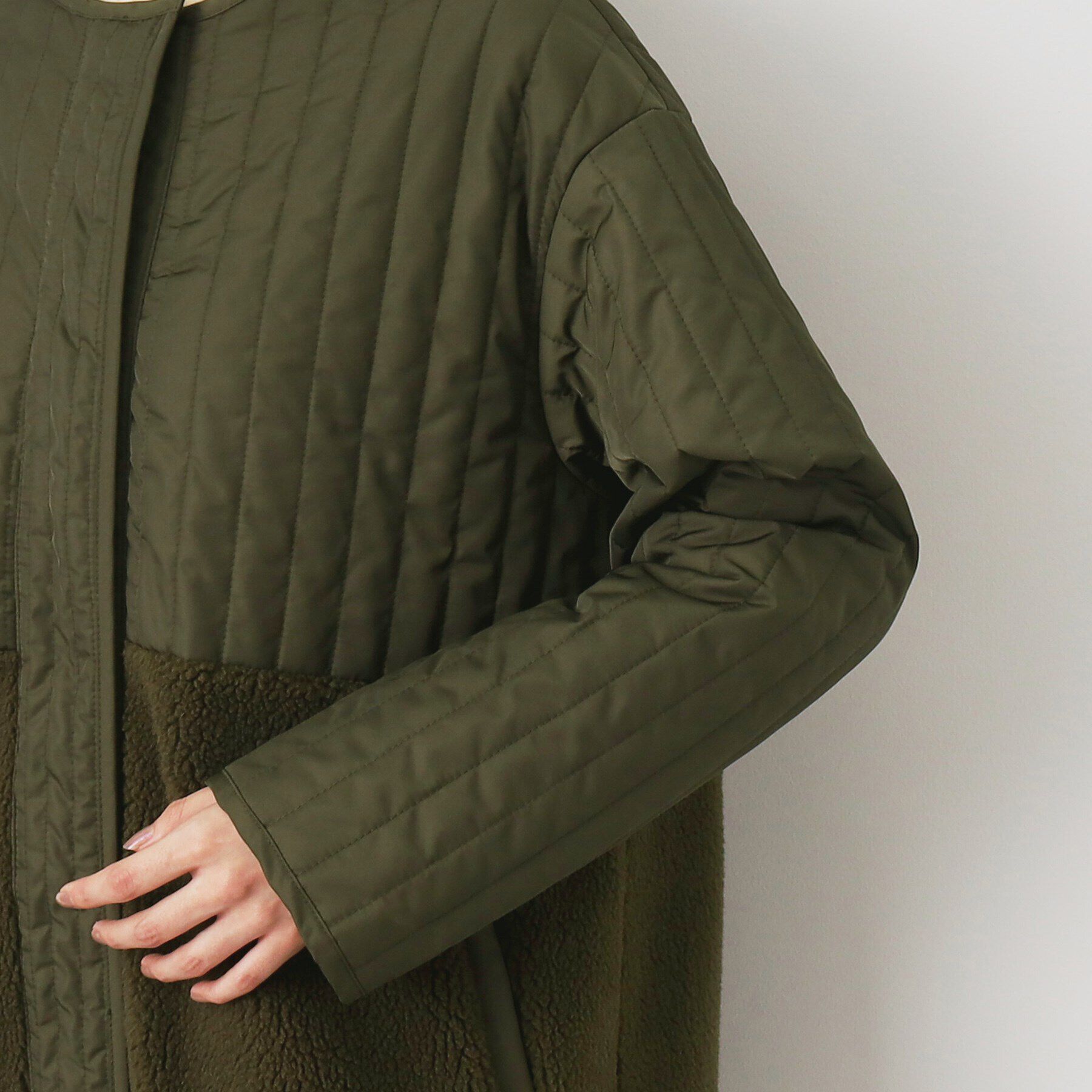 Dessin「中綿キルトドッキングコート（S～L）」|ノーカラーコート|