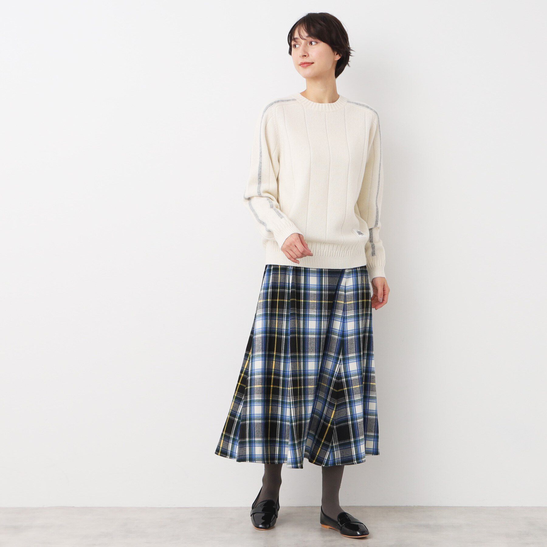 Dessin「【ユニセックス・ハミルトンラムズウール】ライン入りニット（XS～L）」|ニット・セーター|