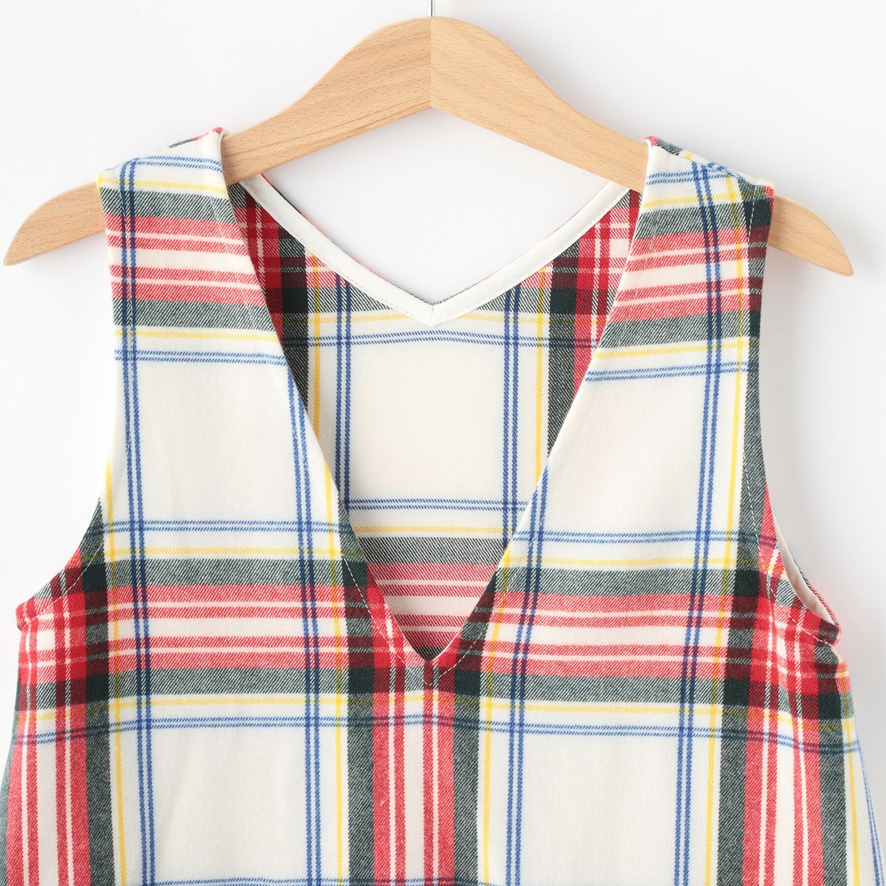 Dessin「【リンクコーデ】チェック柄起毛ジャンパースカート」|ワンピース|