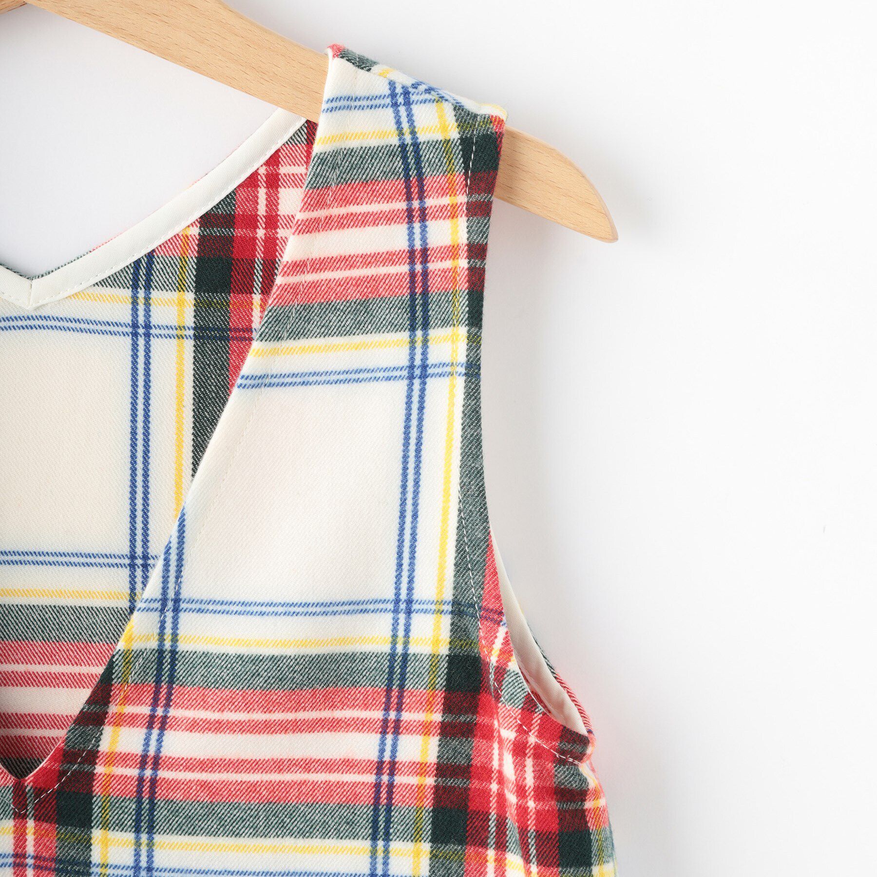 Dessin「【リンクコーデ】チェック柄起毛ジャンパースカート」|ワンピース|