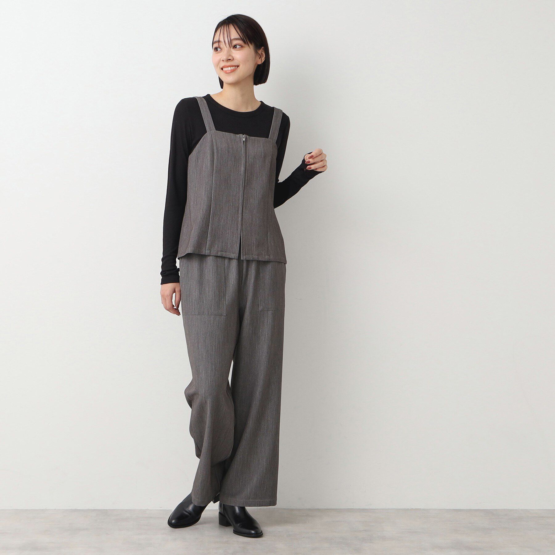 Dessin「【洗える】フロントファスナー付きビスチェ」|ベスト・ジレ|