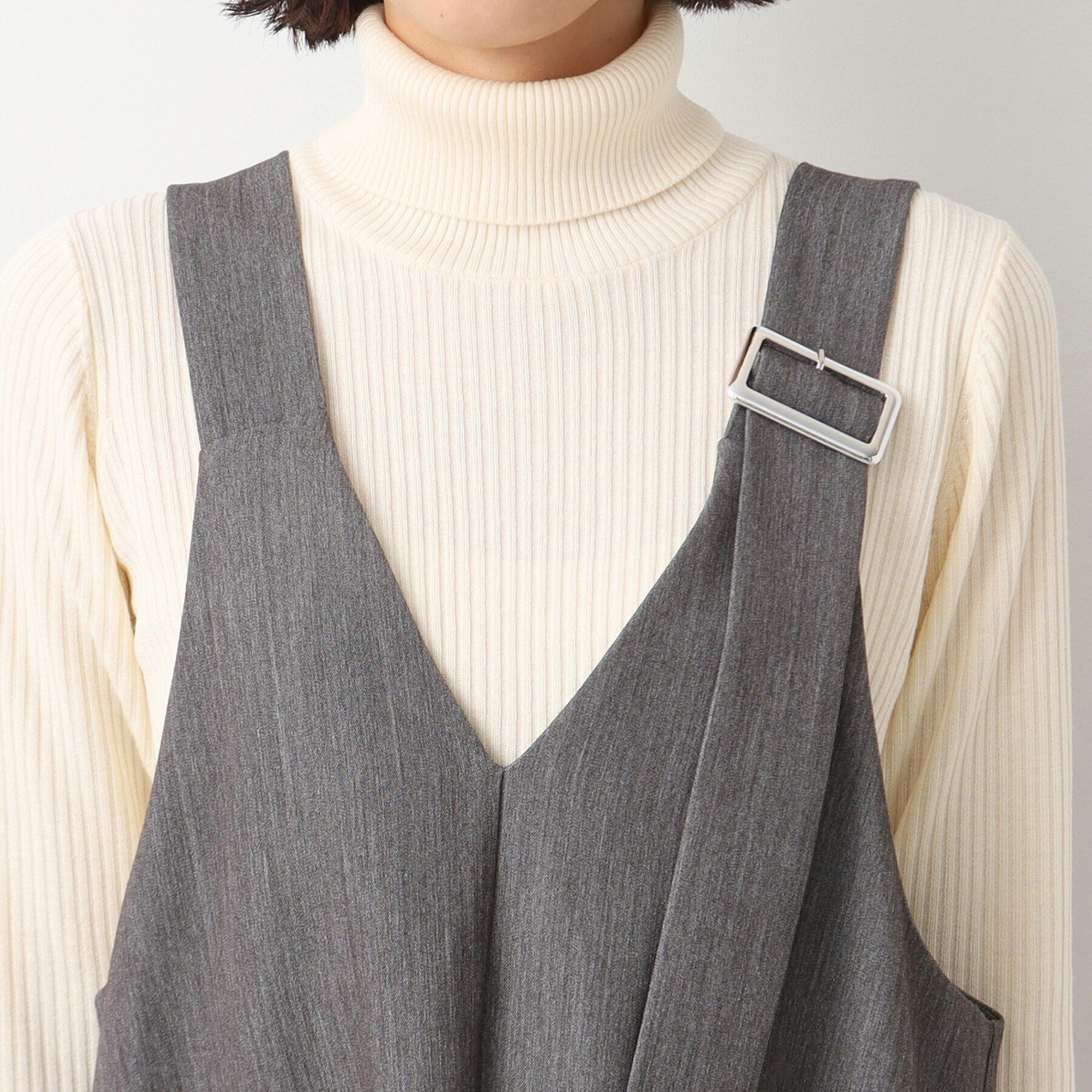 Dessin「【洗える】ベルト付きジャンパースカート」|ジャンパースカート|