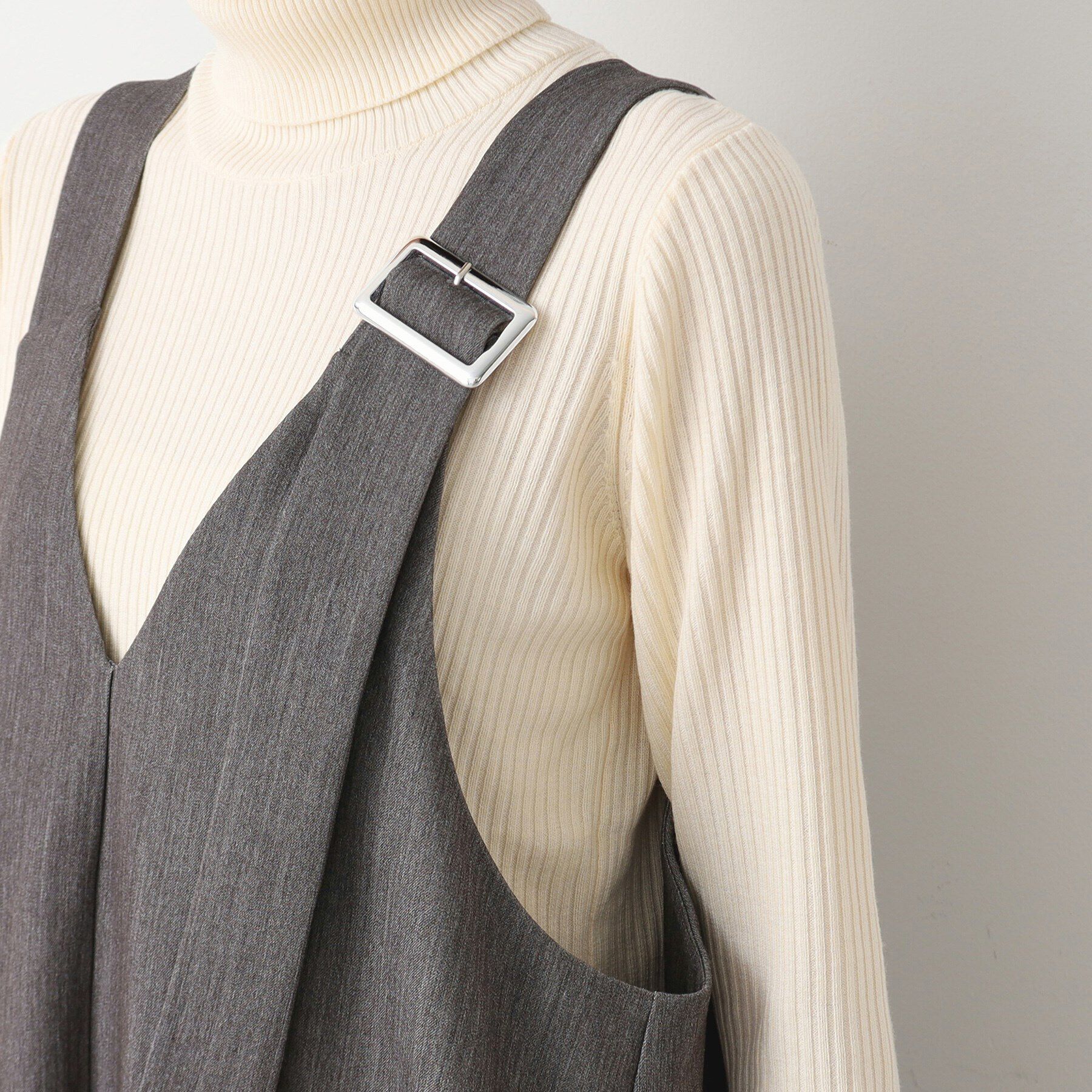 Dessin「【洗える】ベルト付きジャンパースカート」|ジャンパースカート|