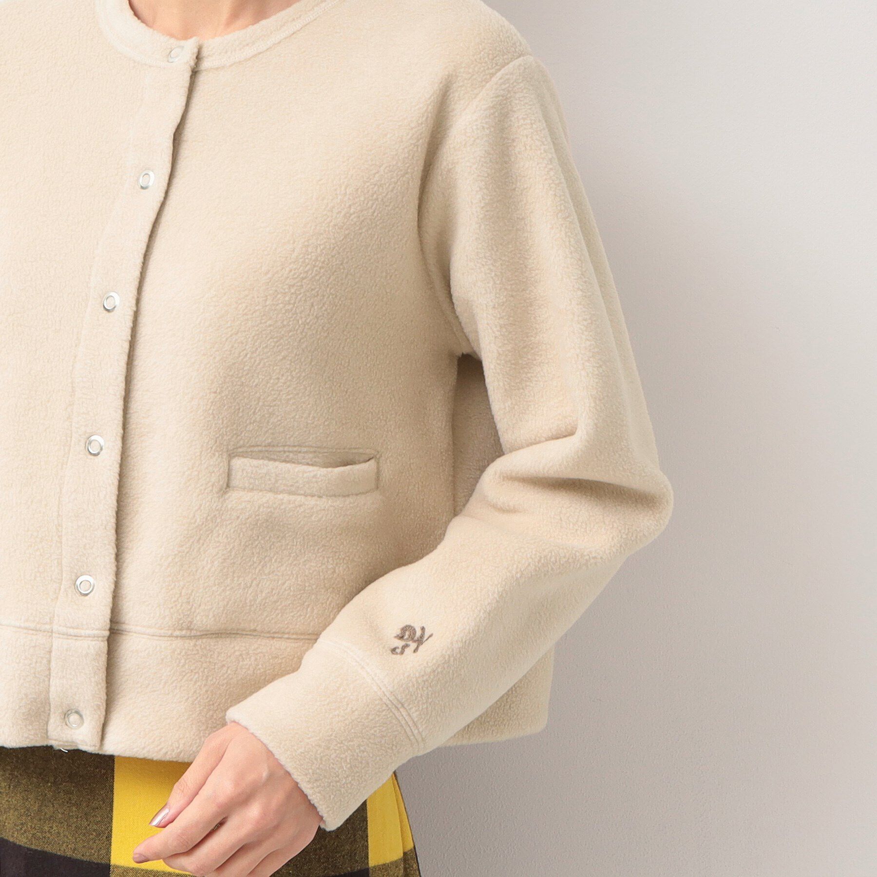 Dessin「【洗える】フリースクルーネックカーディガン」|カーディガン|