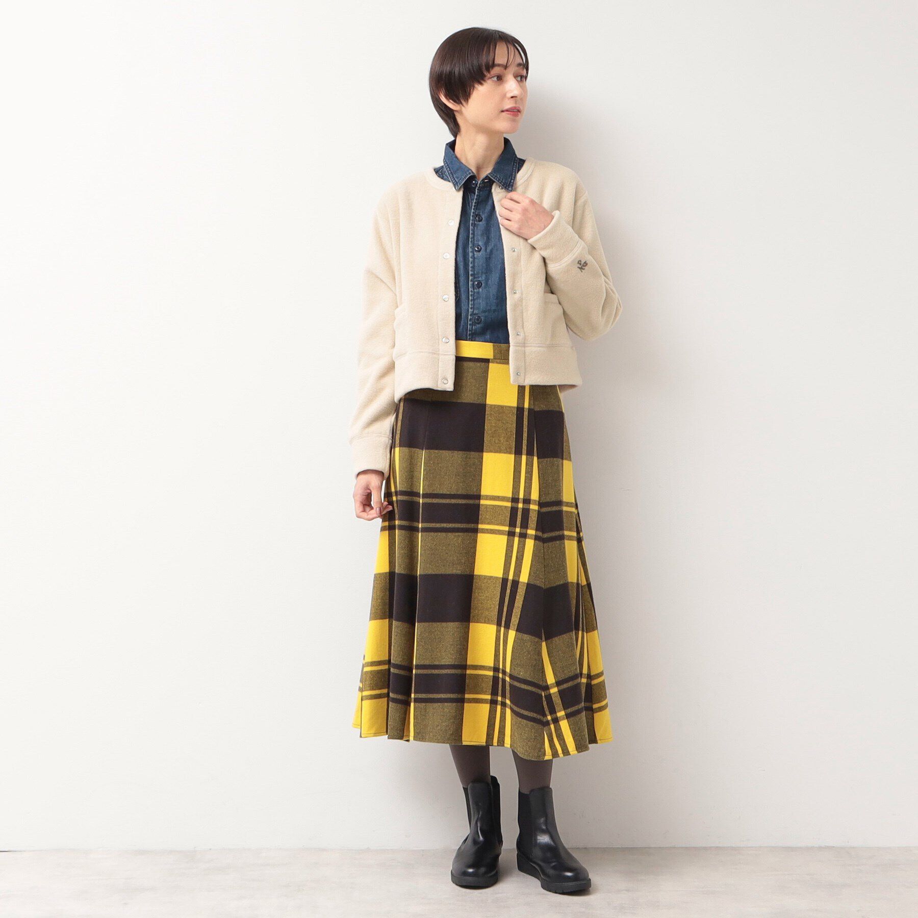 Dessin「【洗える】フリースクルーネックカーディガン」|カーディガン|