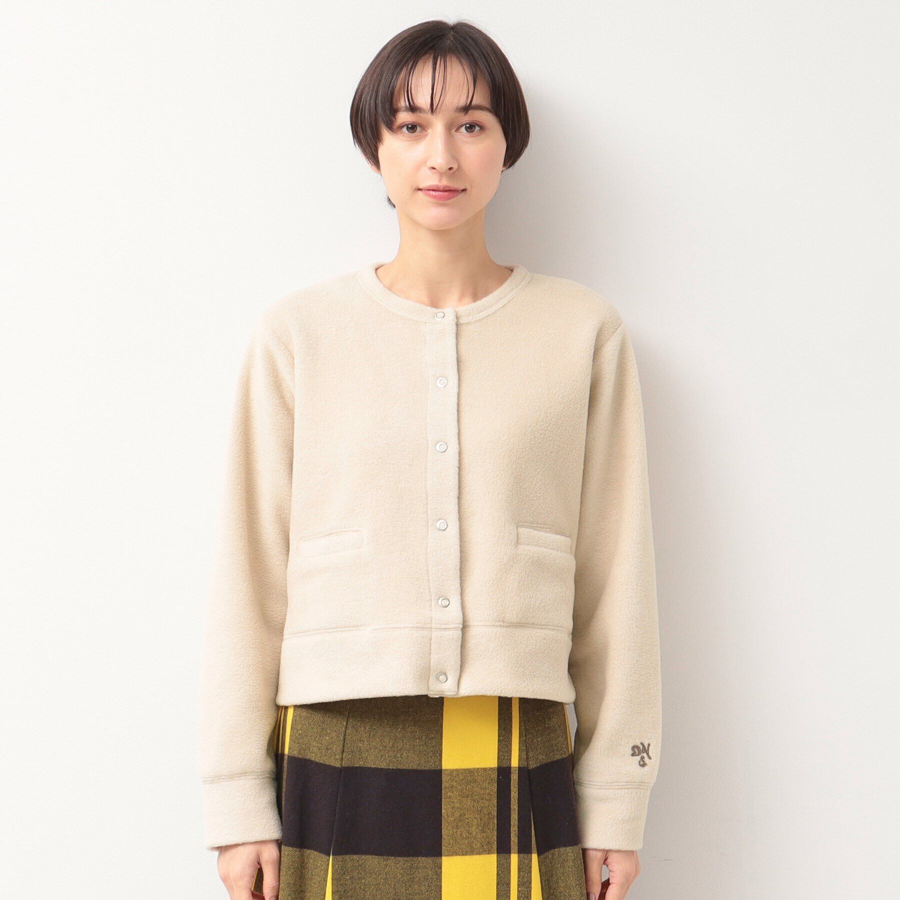 Dessin「【洗える】フリースクルーネックカーディガン」|カーディガン|