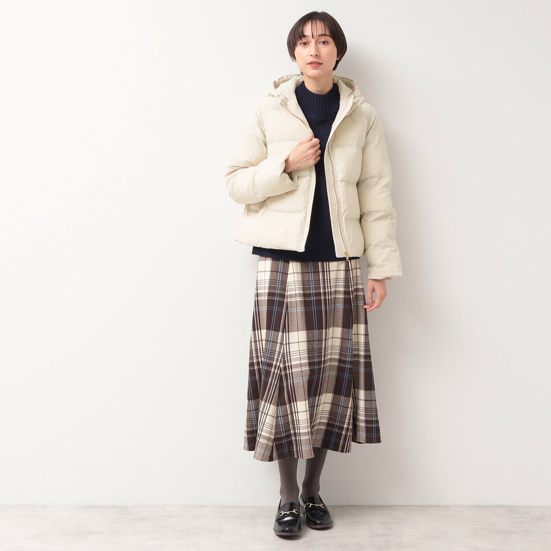 Dessin「フード付き中綿ショートコート」|ダウン|