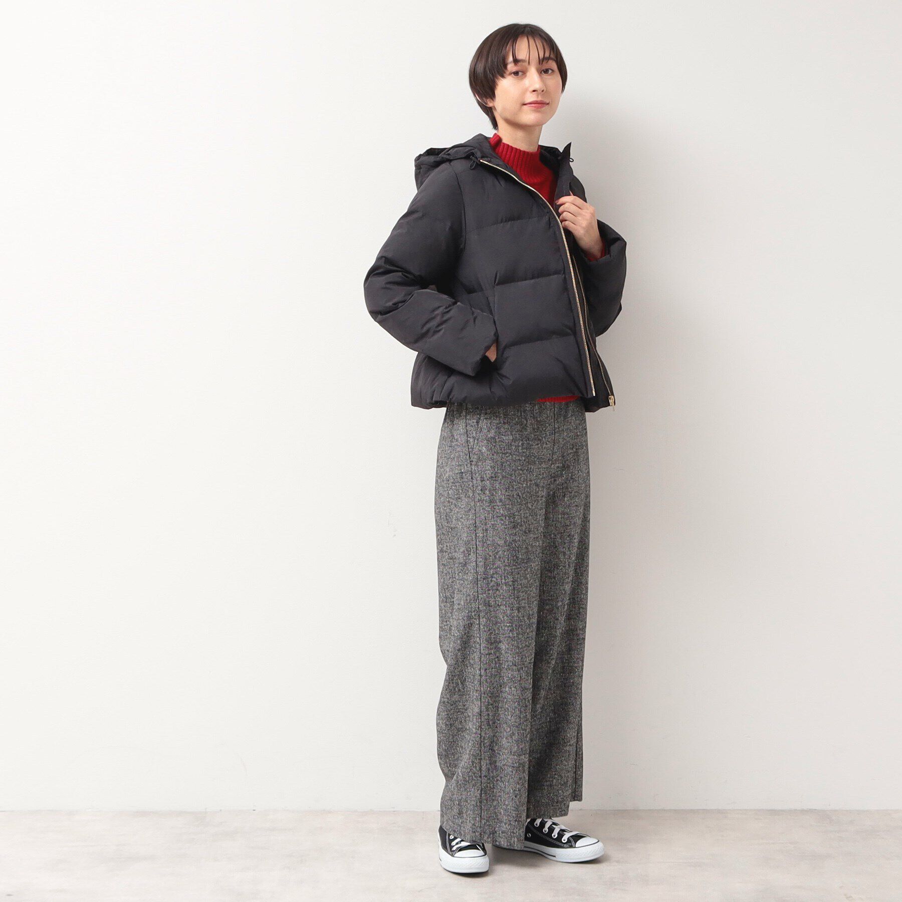 Dessin「フード付き中綿ショートコート」|ダウン|