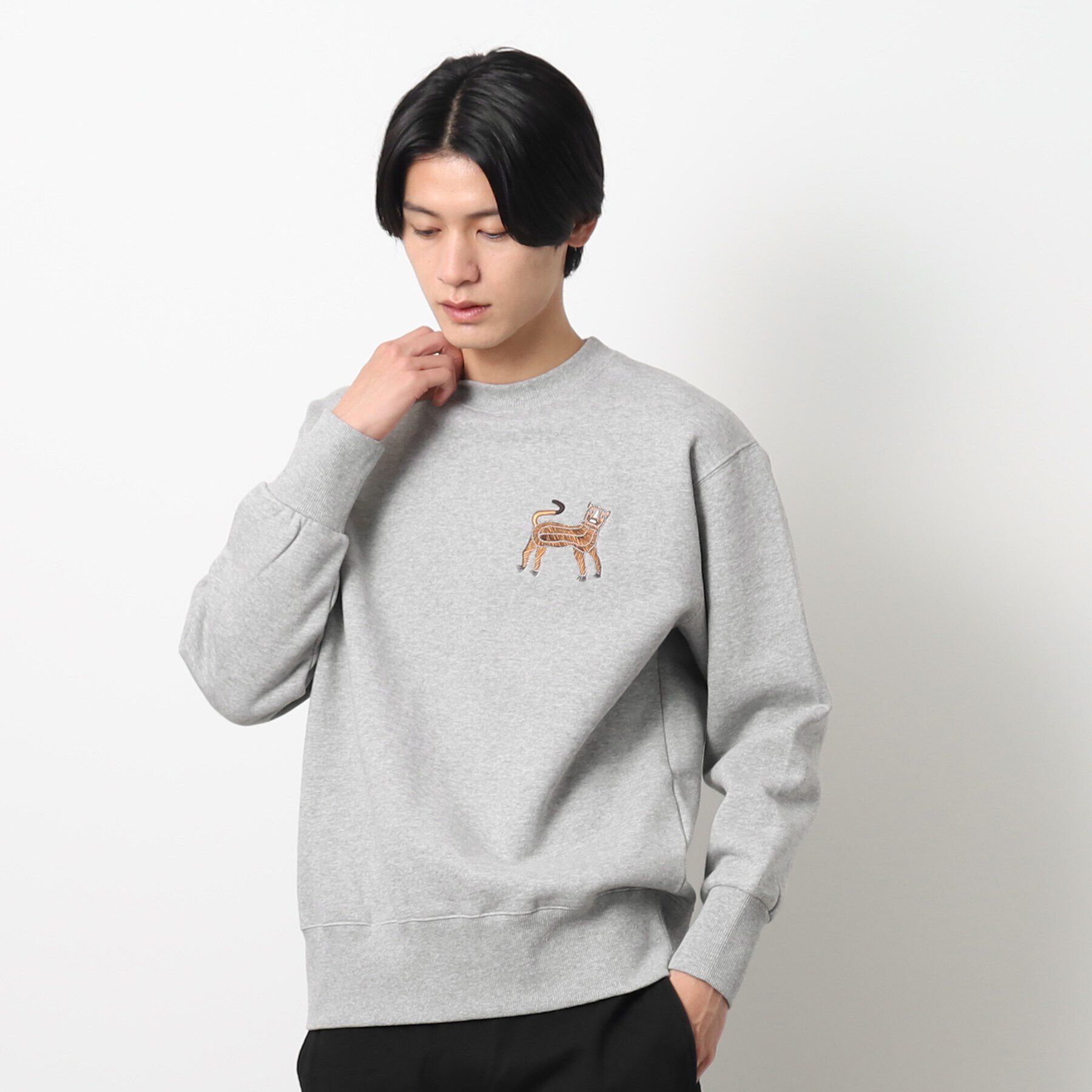 Dessin「【洗える】タイガーワンポイントスウェット」|パーカー|