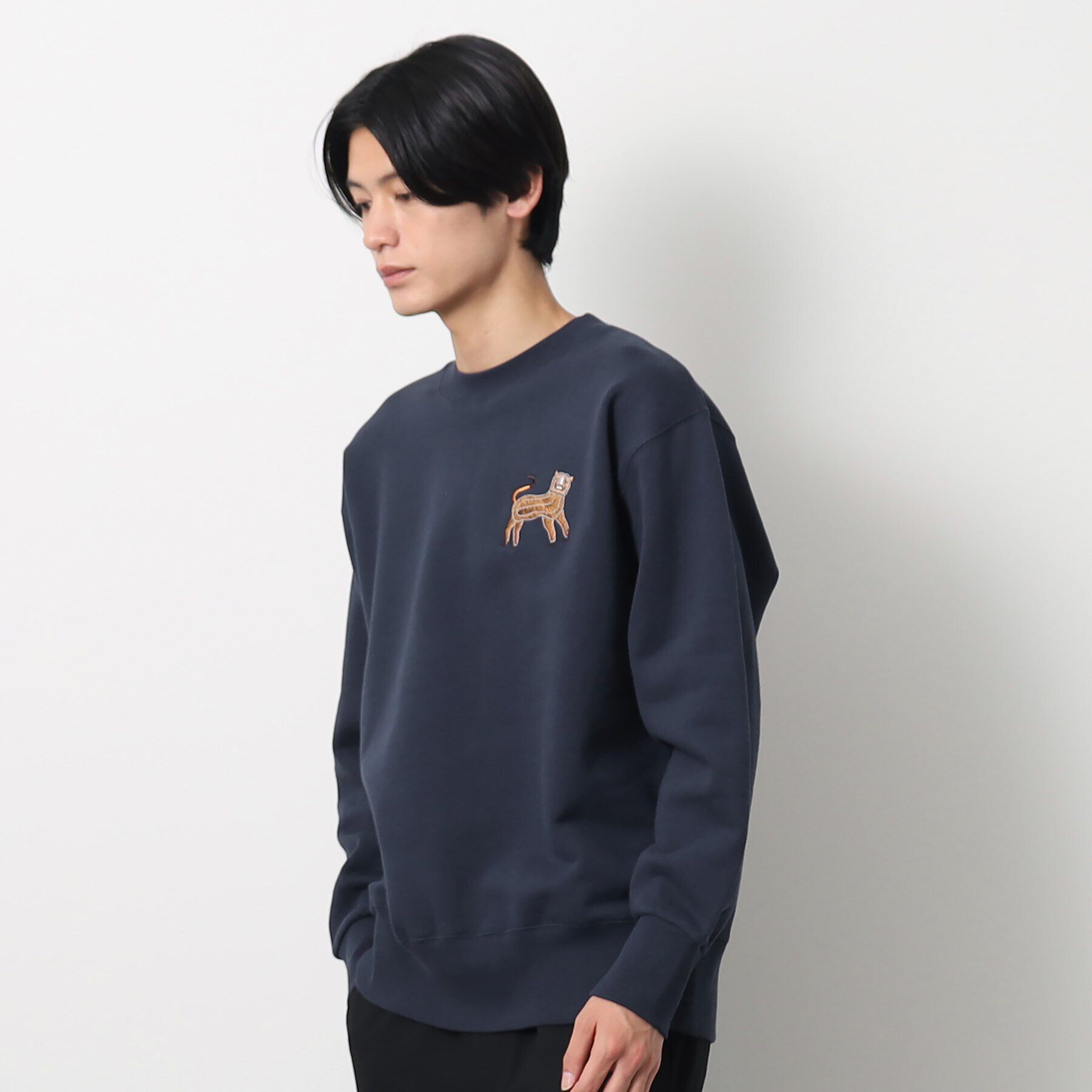 Dessin「【洗える】タイガーワンポイントスウェット」|パーカー|