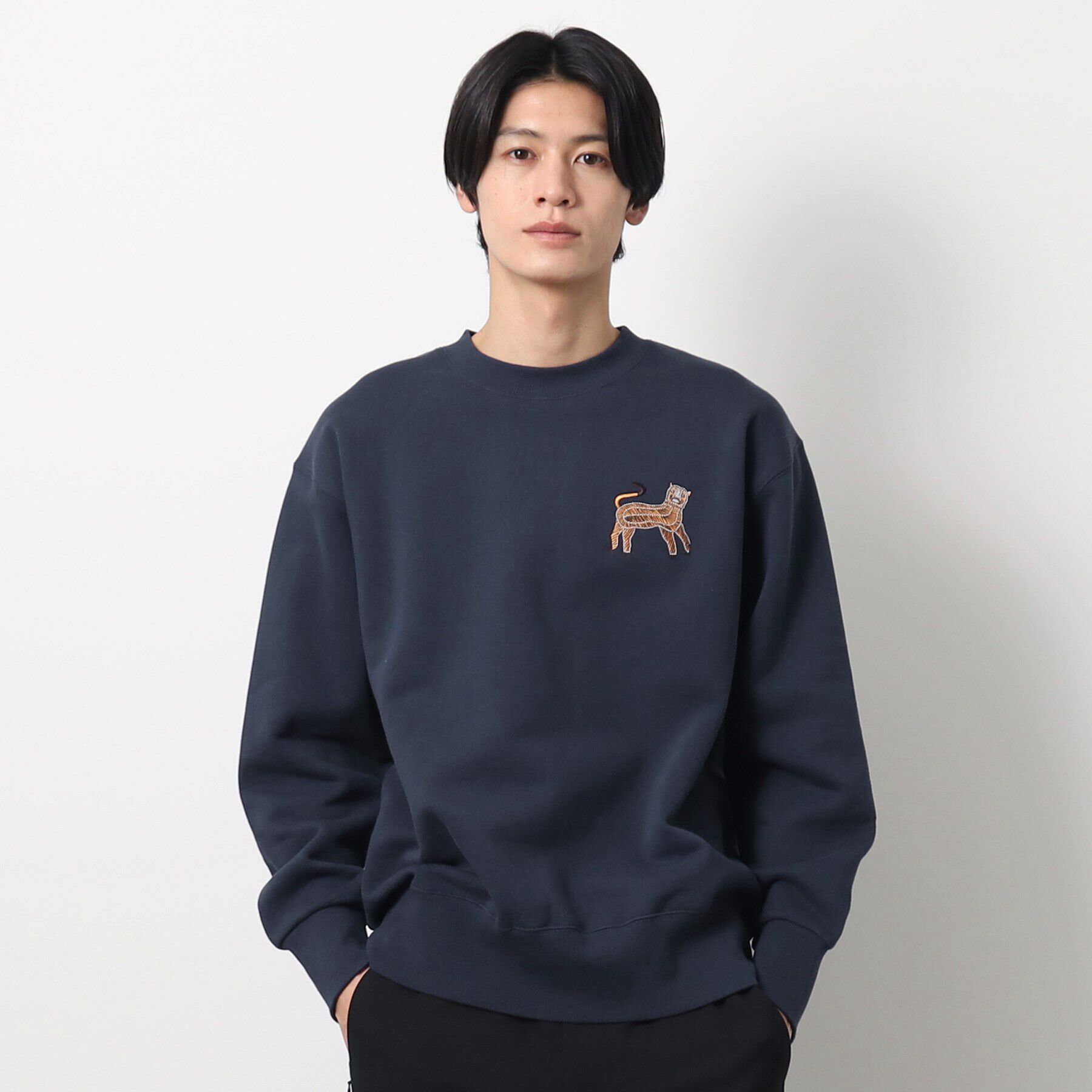 Dessin「【洗える】タイガーワンポイントスウェット」|パーカー|