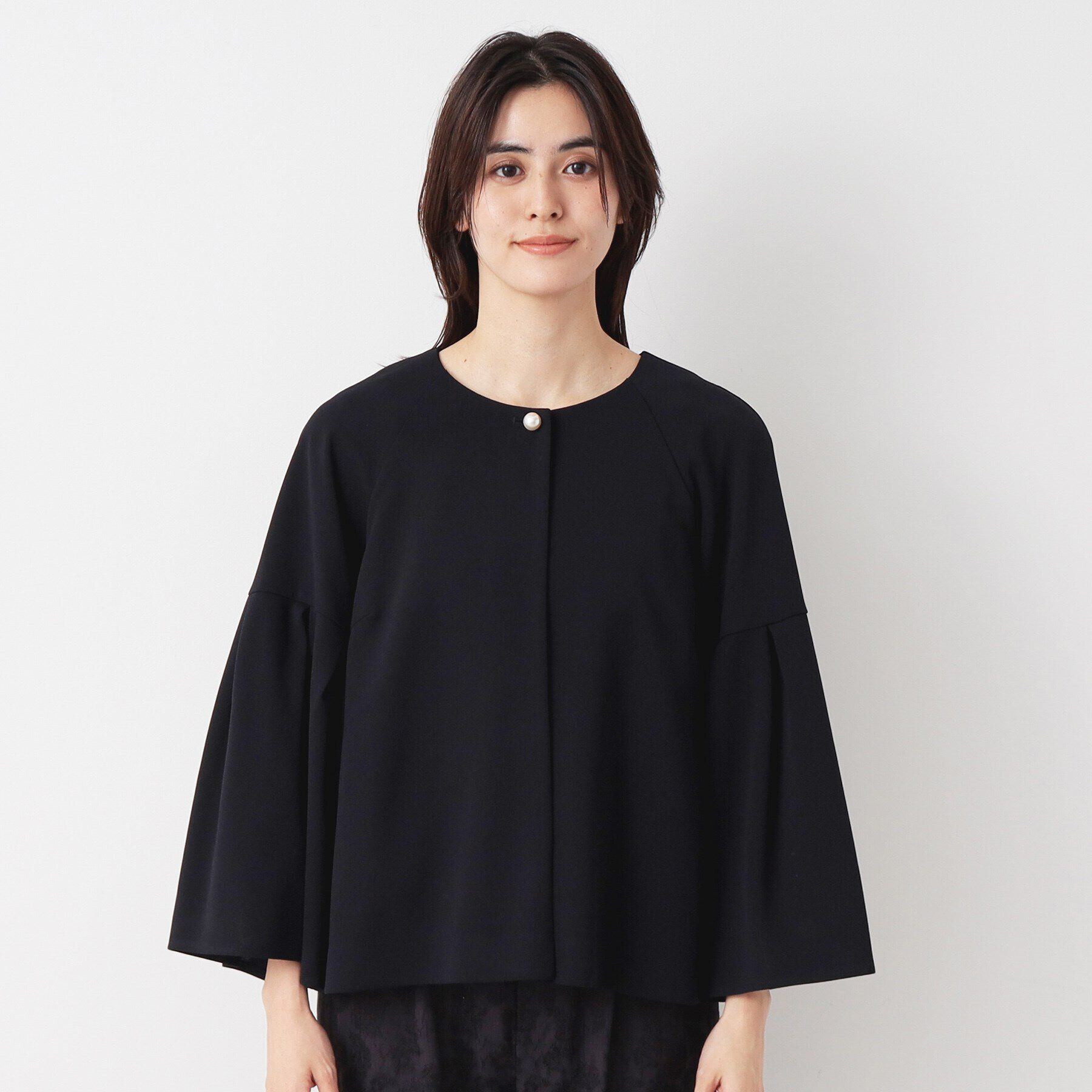 Dessin「【入卒/セレモニー/セットアップ可能/洗える】バックフリルテントラインジャケット」|ノーカラージャケット|