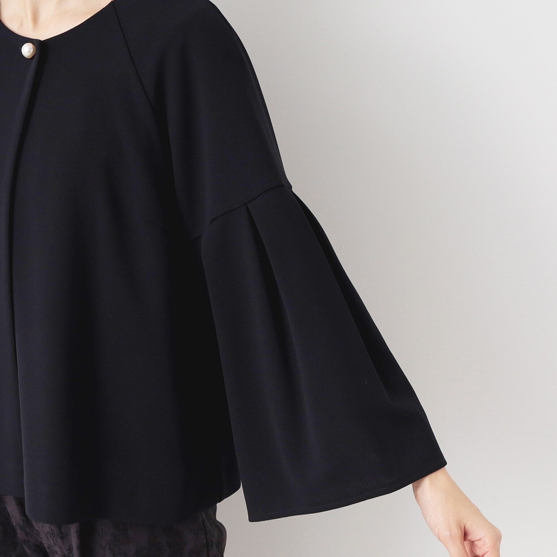 Dessin「【入卒/セレモニー/セットアップ可能/洗える】バックフリルテントラインジャケット」|ノーカラージャケット|