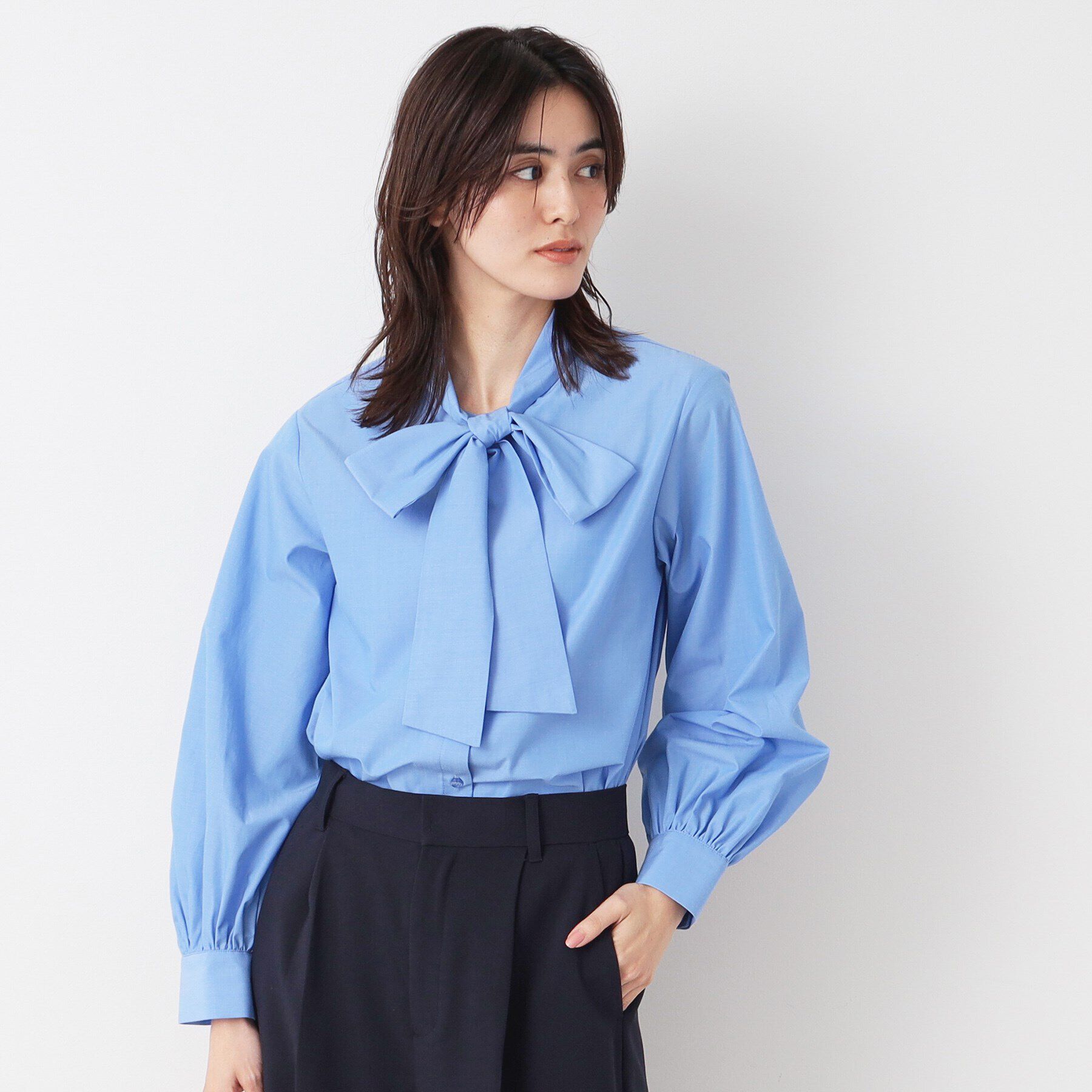 Dessin「【入卒/セレモニー/洗える】ボウタイリボンブラウス」|シャツ・ブラウス|