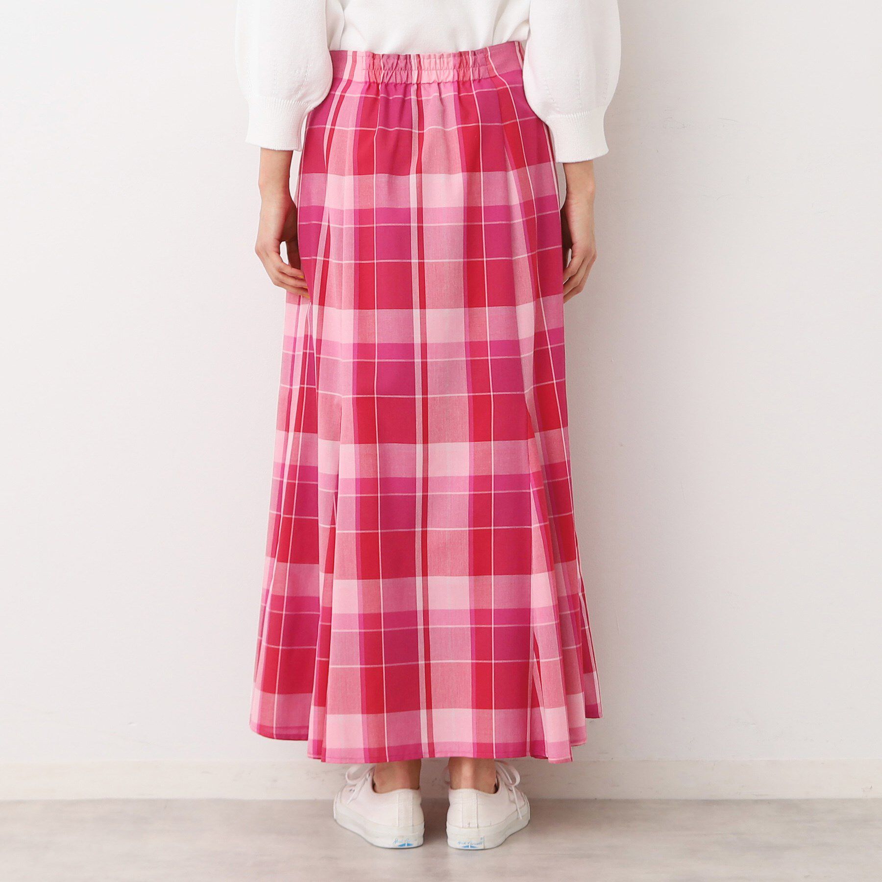 Dessin「【洗える・4サイズ展開】チェック柄マーメイドスカート（XS～L）」|スカート|