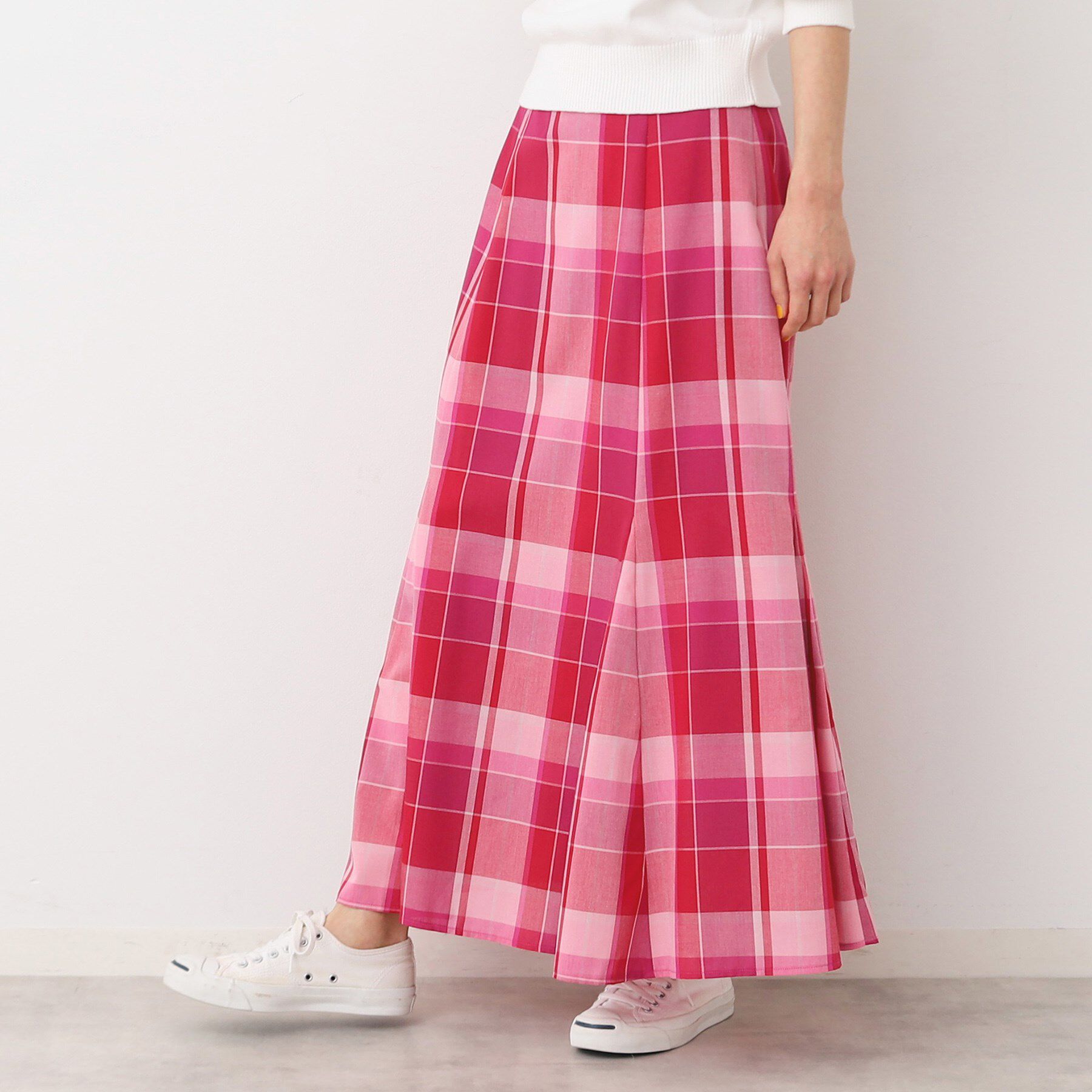 Dessin「【洗える・4サイズ展開】チェック柄マーメイドスカート（XS～L）」|スカート|