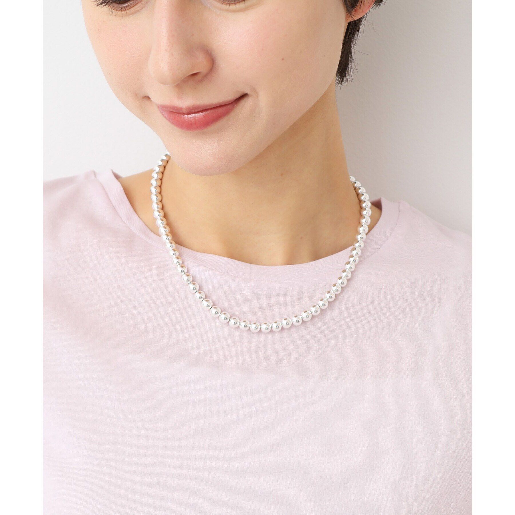 Dessin「シルバーボールチェーンショートネックレス」|ネックレス|シルバー(006)