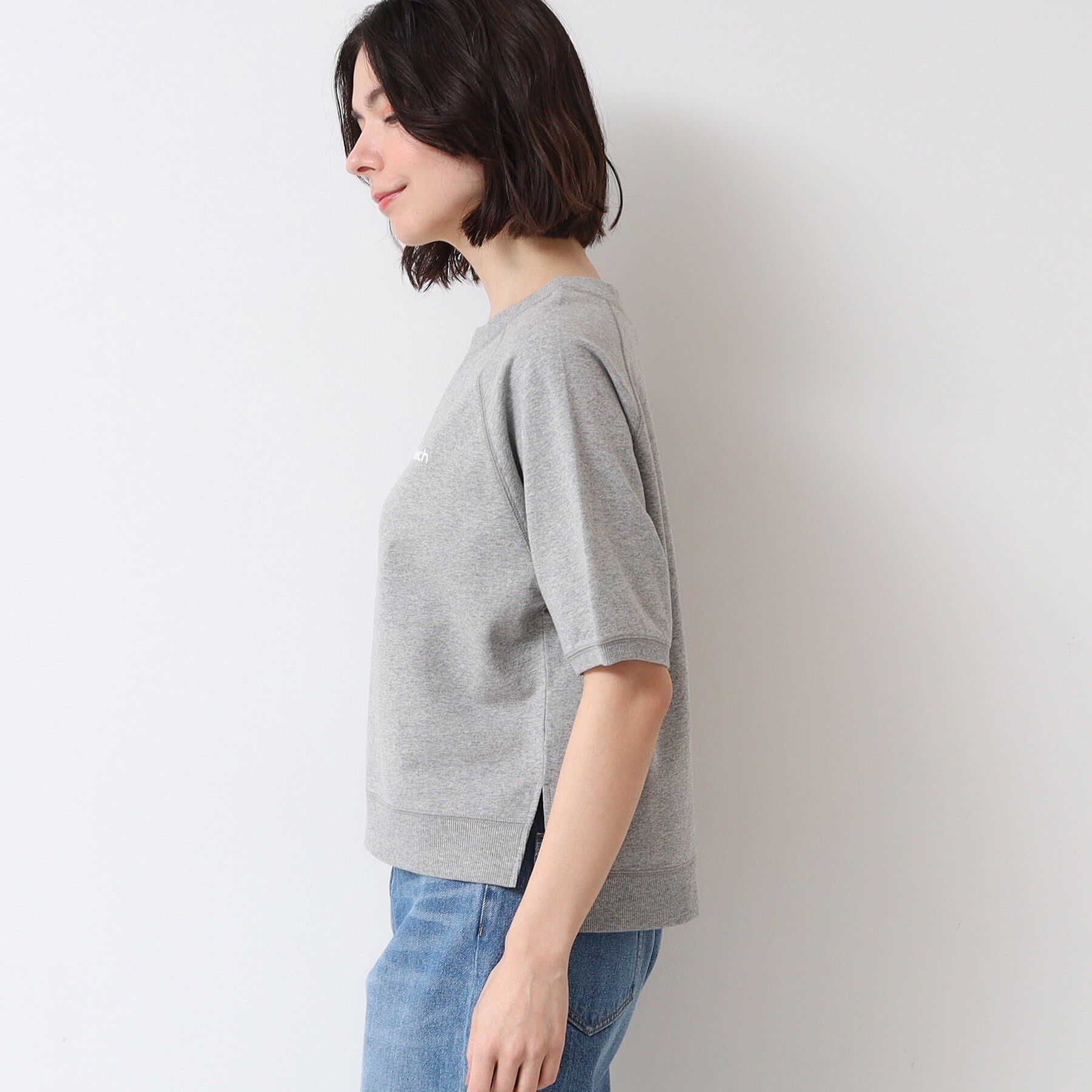 Dessin「【洗える】クロップド丈ロゴ半袖カットソー（S～L）」|Tシャツ・カットソー|