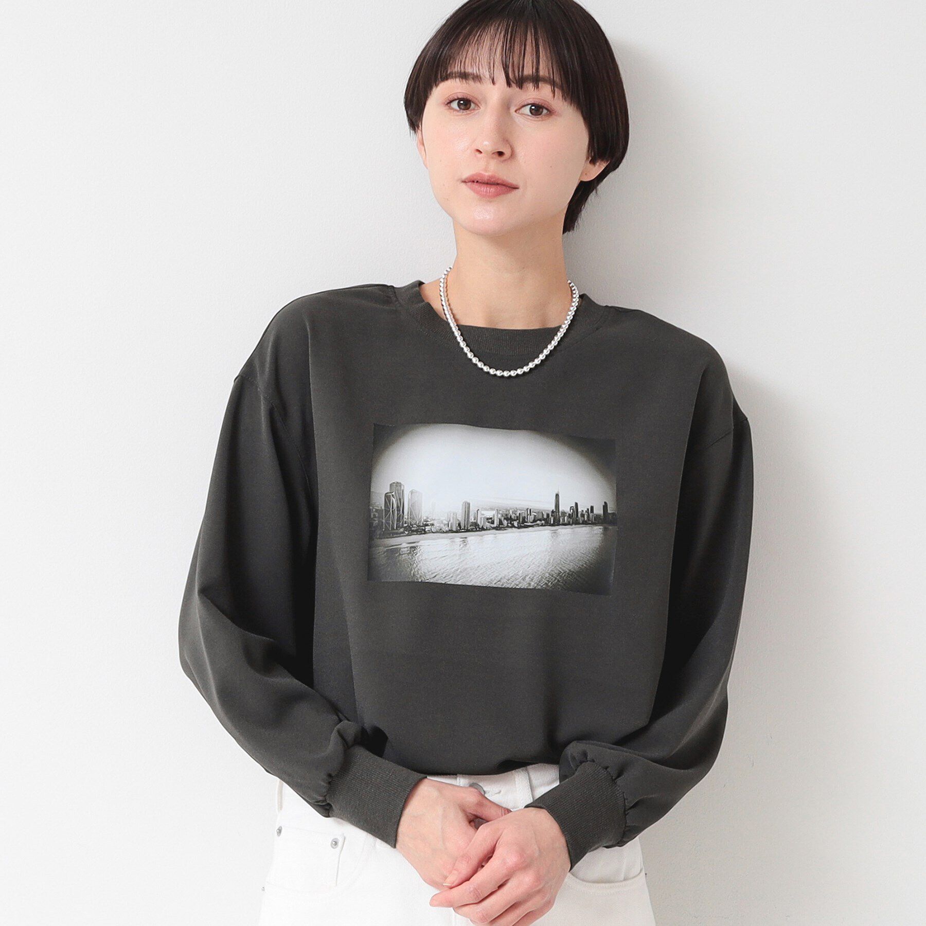 Dessin「【洗える】バックヘンリープリントブラウス（XS～L）」|シャツ・ブラウス|