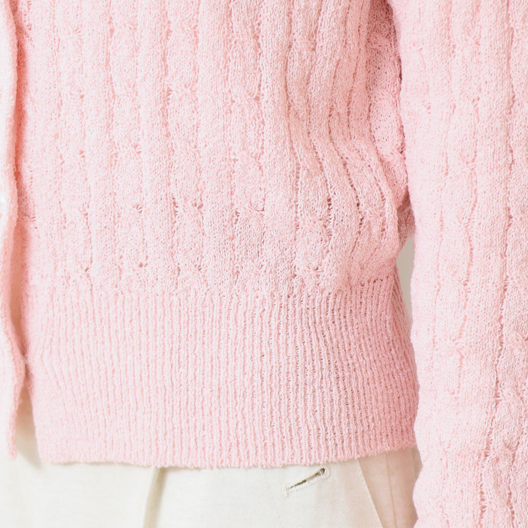 Dessin「【洗える】ブークレケーブルカーディガン」|カーディガン|