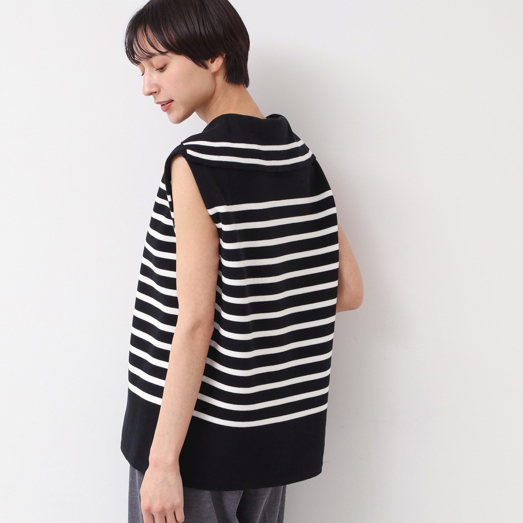 Dessin「【洗える】セーラーカラーボーダーニット」|ニット・セーター|