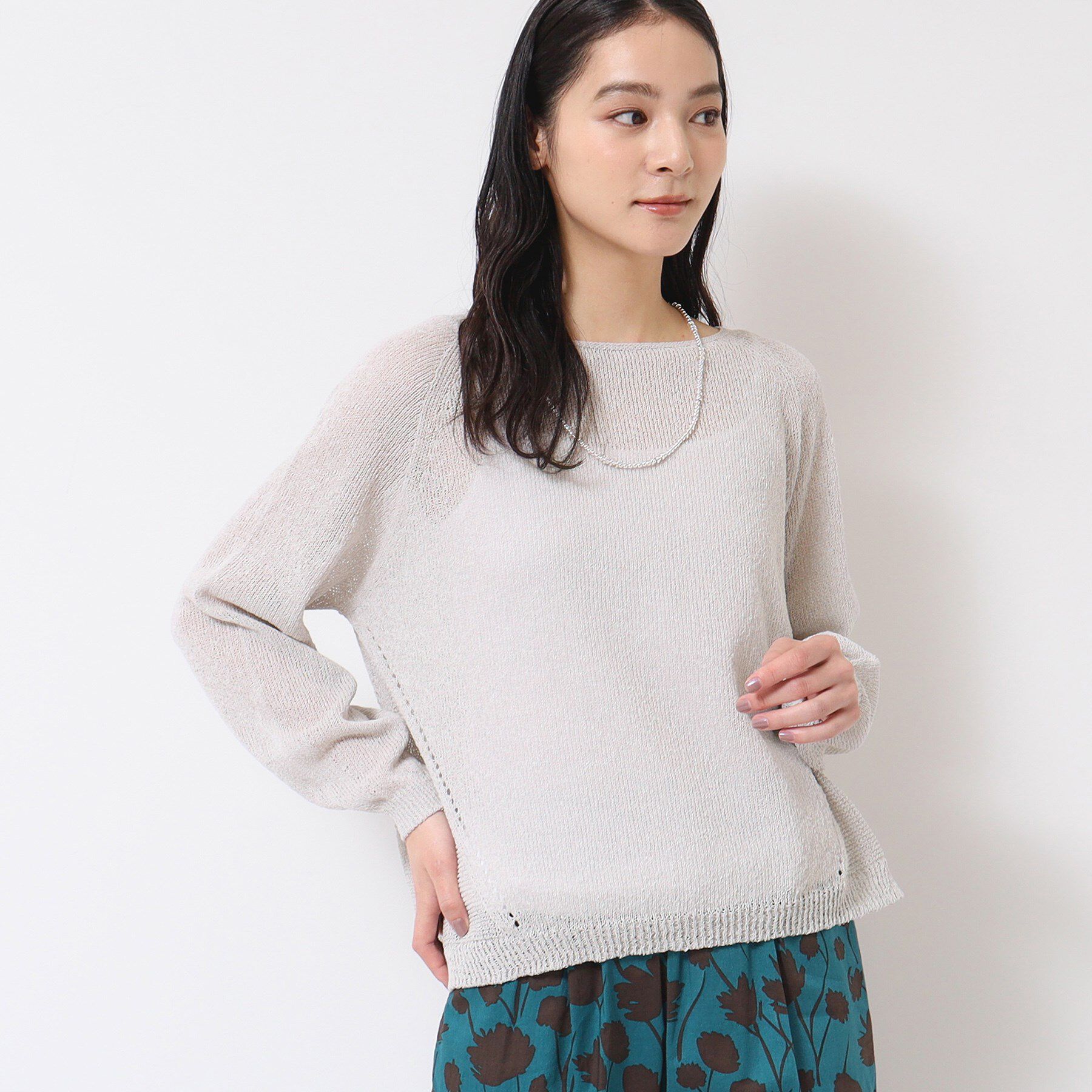 Dessin「【日本製・洗える】ホールガーメントシアーニット」|ニット・セーター|