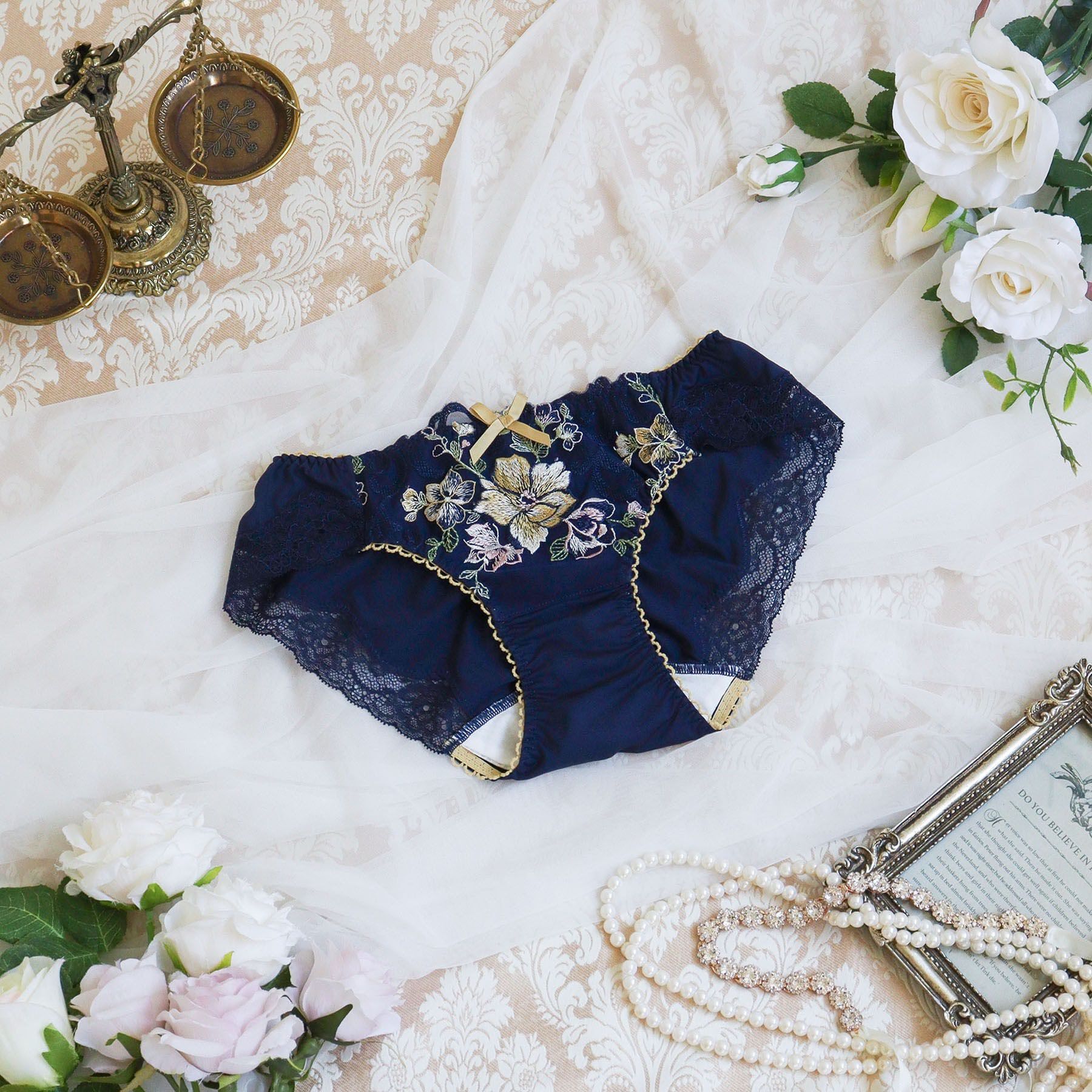 Risa Magli「エリオット サニタリーショーツ」|インナー|ネイビー(094)