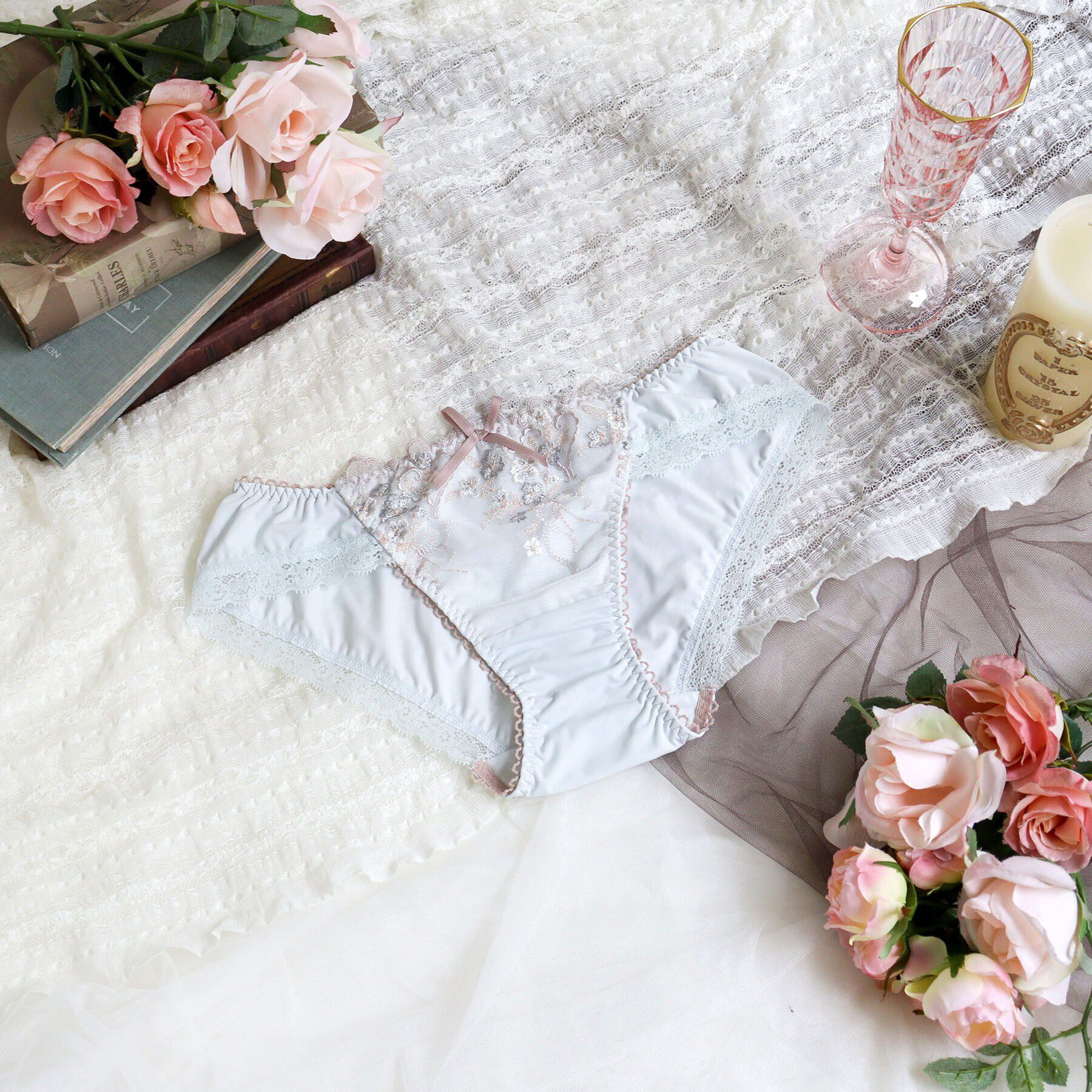 Risa Magli「リア ノーマルショーツ」|インナー|サックスブルー(09