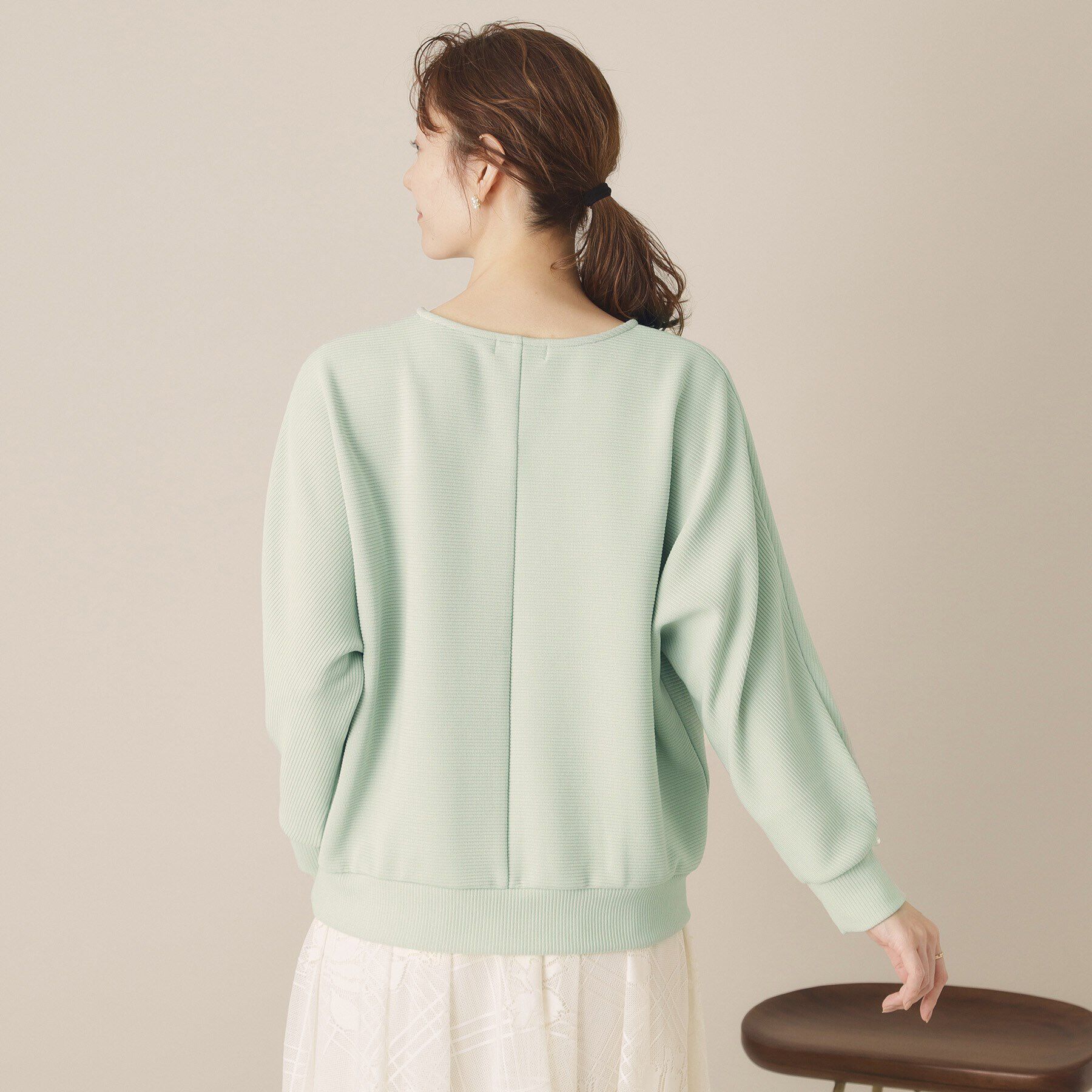 ITS&rsquo;DEMO「【通勤／手洗い可】リップルドルマンプルオーバー」|Tシャツ・カットソー|