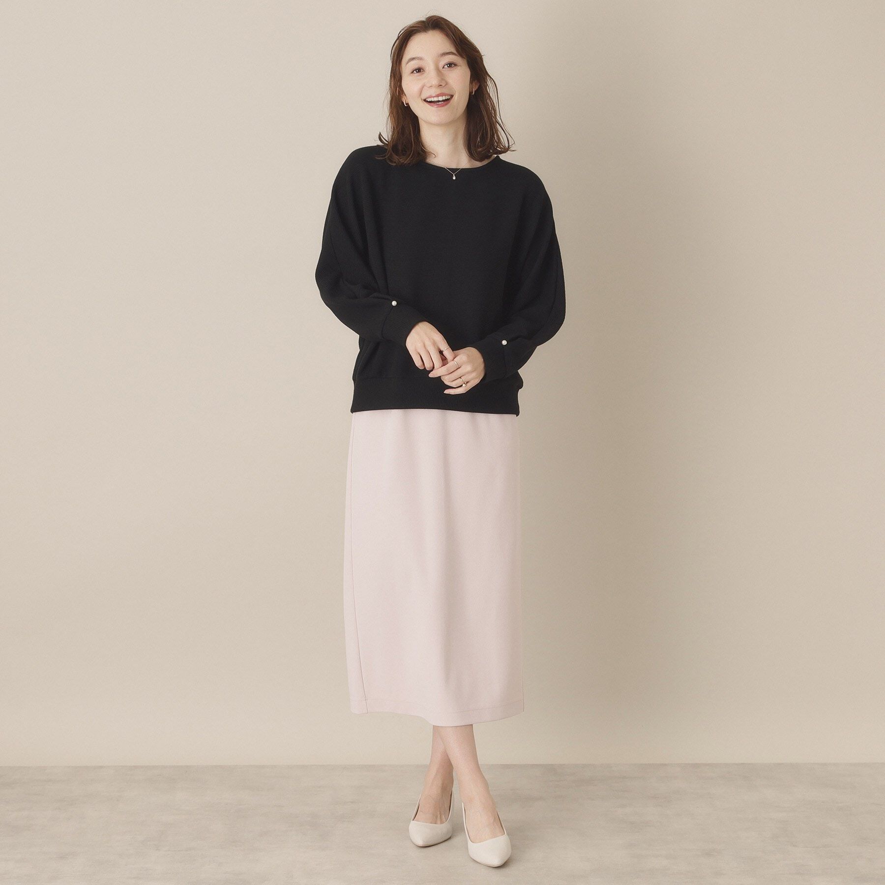 ITS&rsquo;DEMO「【通勤／手洗い可】リップルドルマンプルオーバー」|Tシャツ・カットソー|