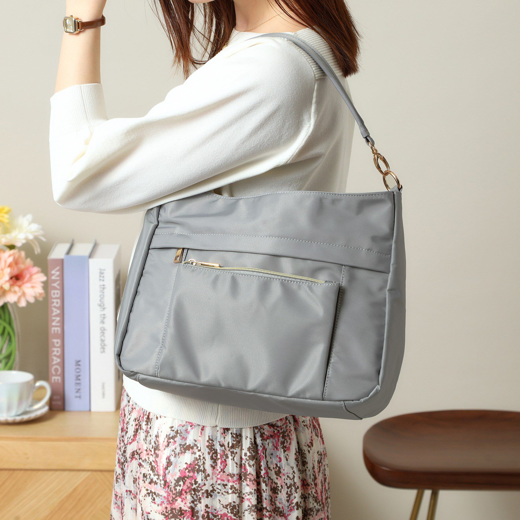 ITS&rsquo;DEMO「【8ポケット】撥水2WAYショルダー」|ショルダー・メッセンジャー|グレー(012)