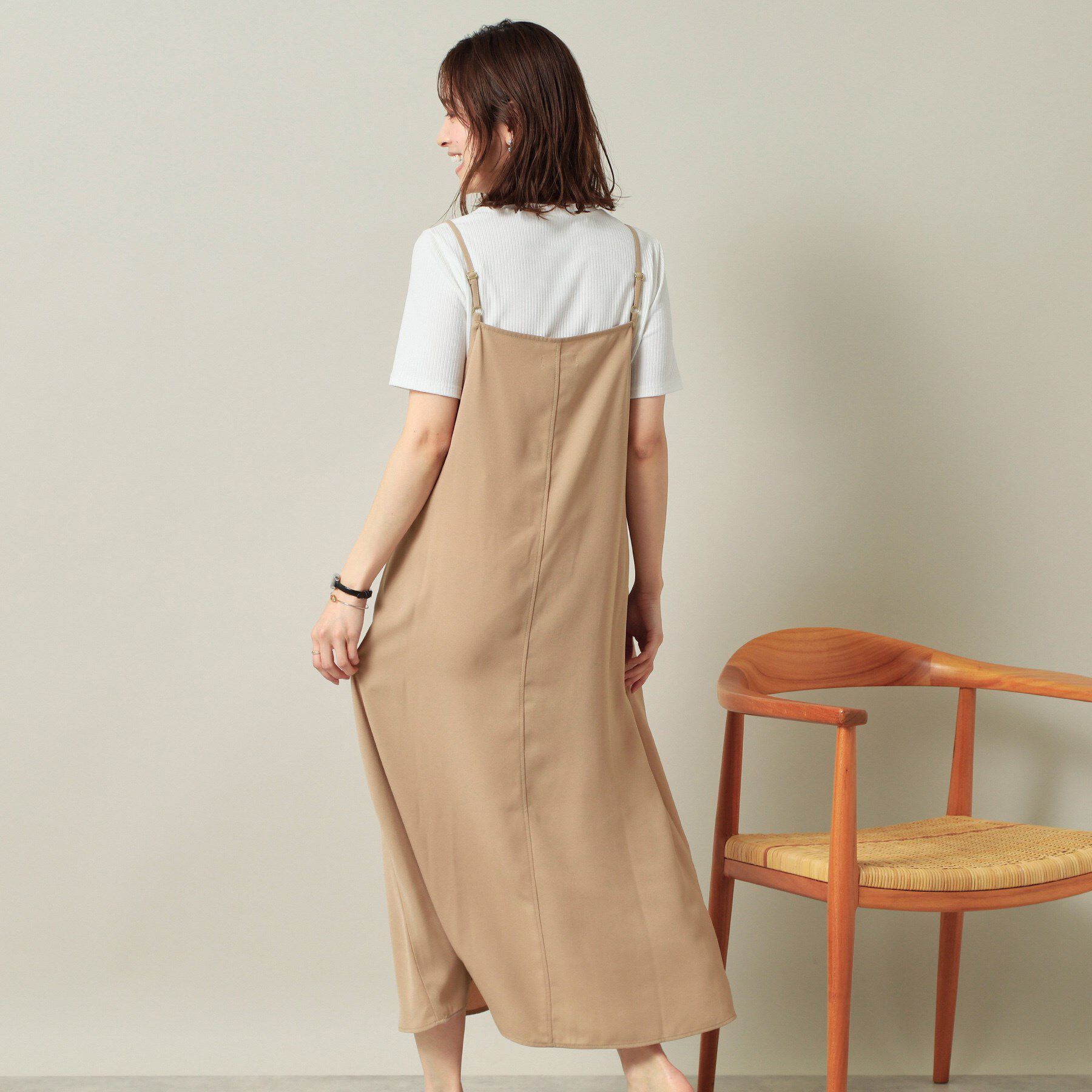 ITS&rsquo;DEMO「【手洗い可／無地・花柄】ジョーゼットキャミワンピ」|ワンピース|