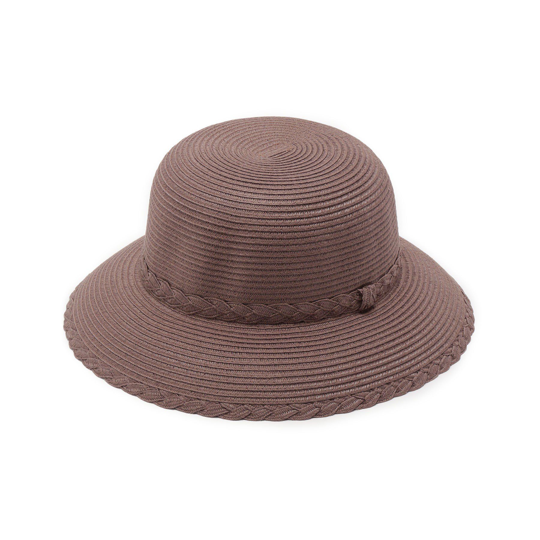 ITS&rsquo;DEMO「【サイズ調整可／手洗い可】三つ編みハット」|ハット|モカブラウン(042