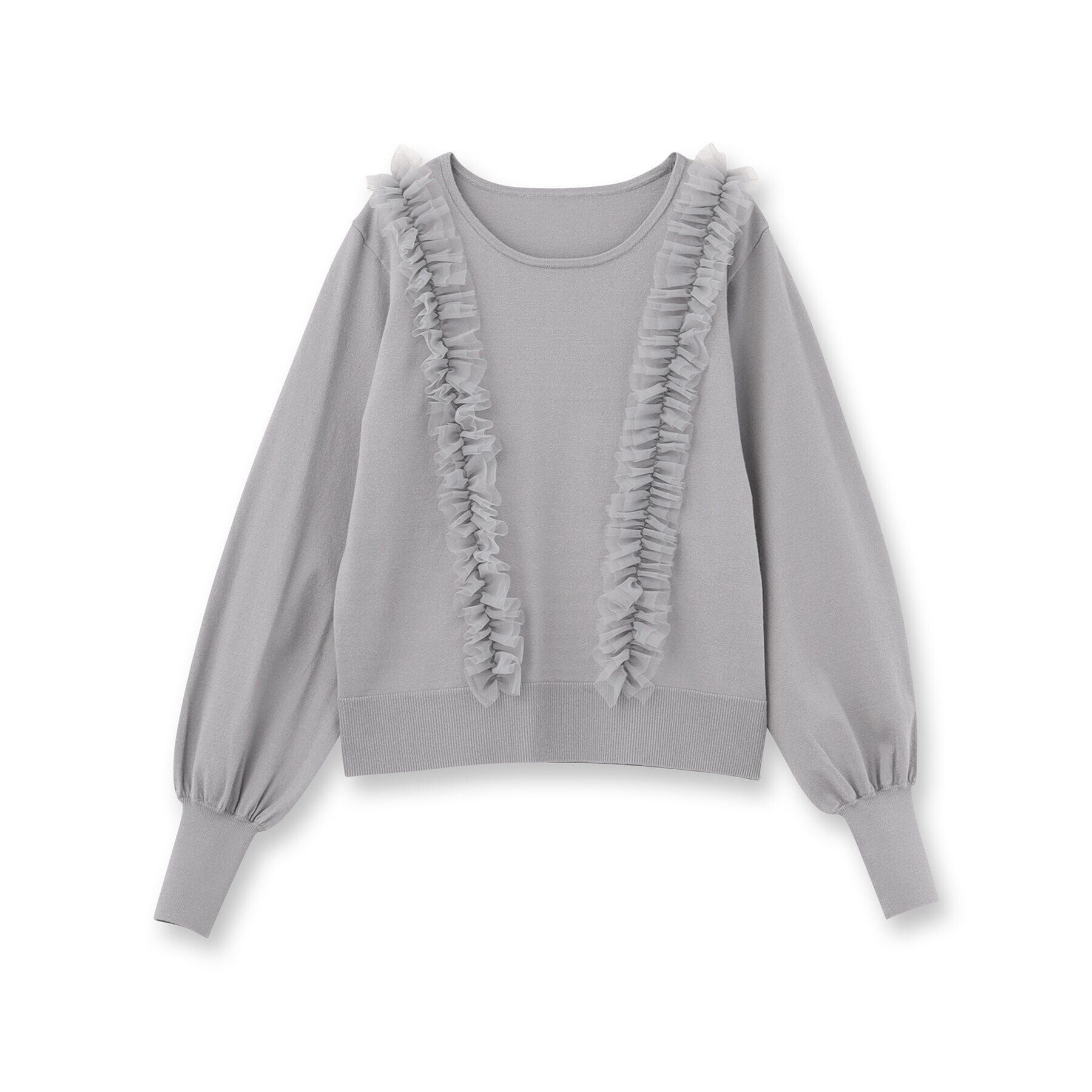 SunaUna「【トレンド/大人フェミニン】前後チュールニット」|ニット・セーター|