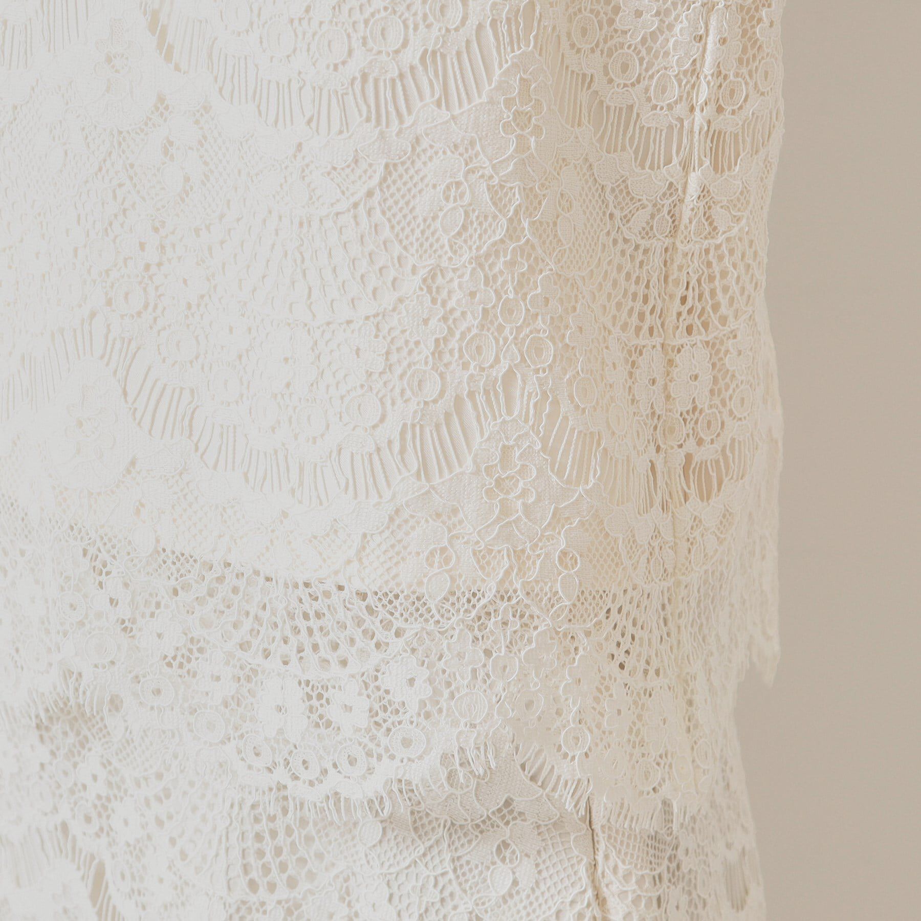 SunaUna「【春色／セットアップ可】裾スカラレースブラウス」|シャツ・ブラウス|