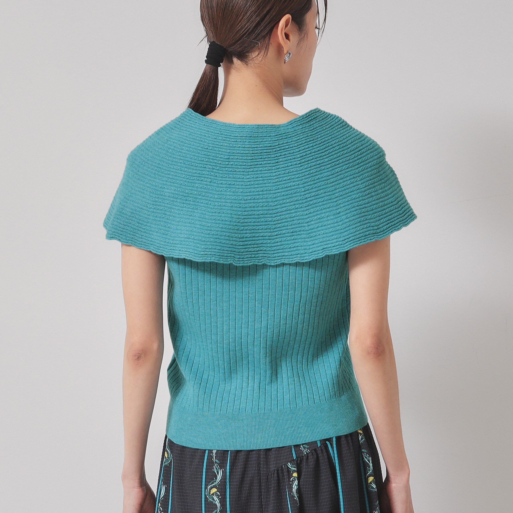 SunaUna「【2WAY／ケープ付き】フレンチスリーブニット」|ニット・セーター|