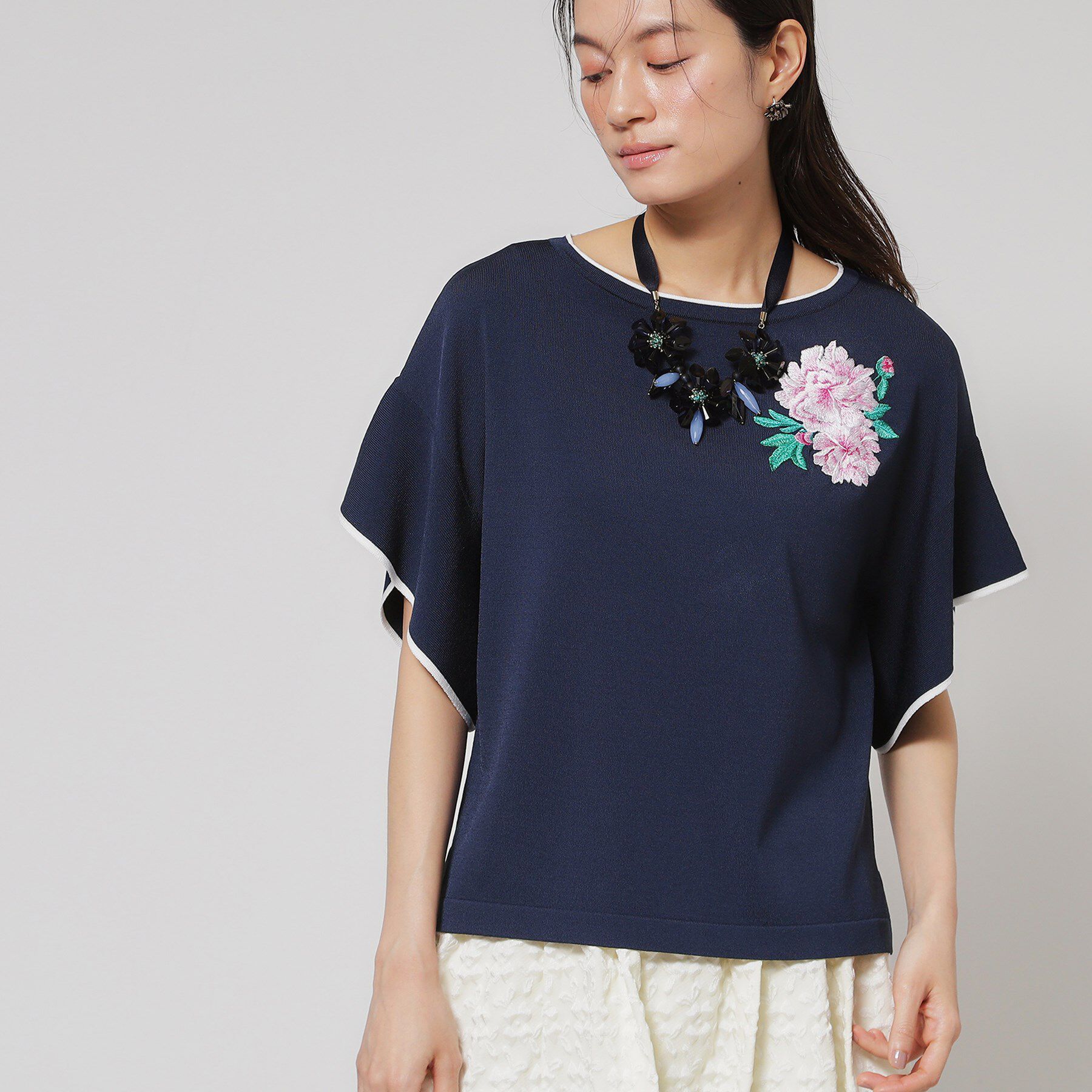 SunaUna「【SS～Lサイズ展開／グラデーションフラワー】クラフトニット」|ニット・セーター|