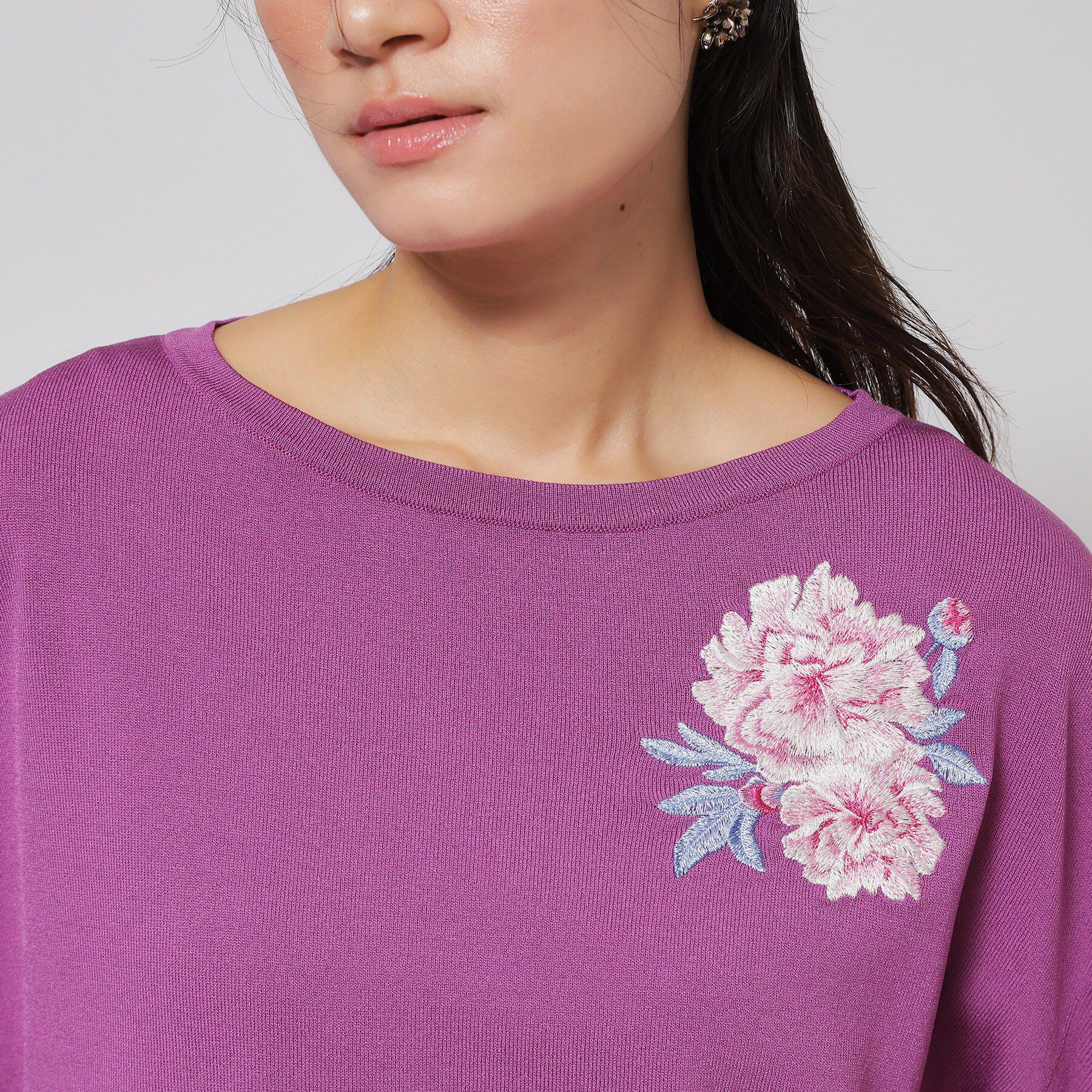 SunaUna「【SS～Lサイズ展開／グラデーションフラワー】クラフトニット」|ニット・セーター|