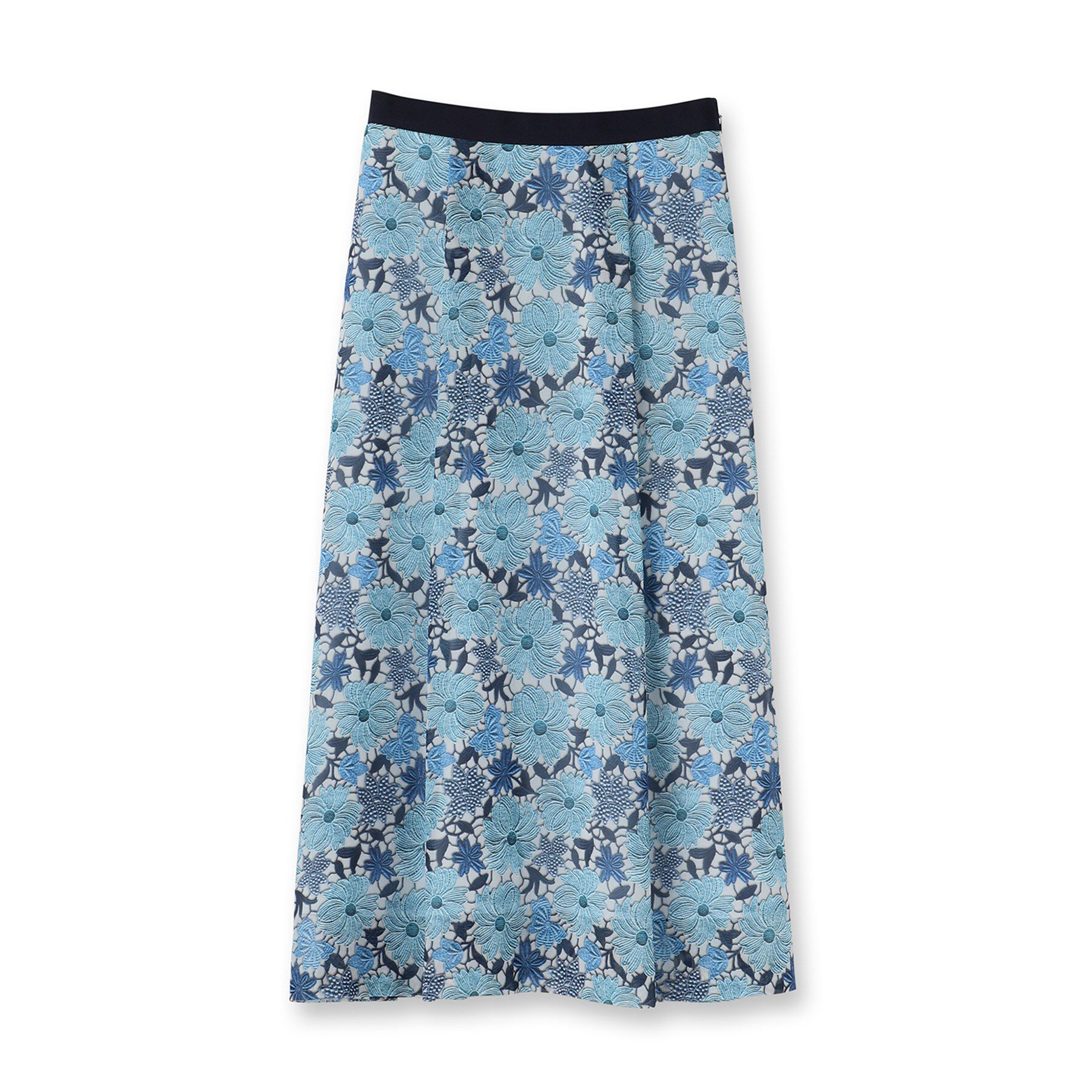 SunaUna「【&yours project／S～L】レース柄フレアスカート」|スカート|