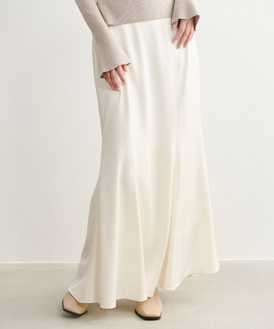 COCO DEAL「カーブ切り替えサテンマーメイドスカート」|スカート|