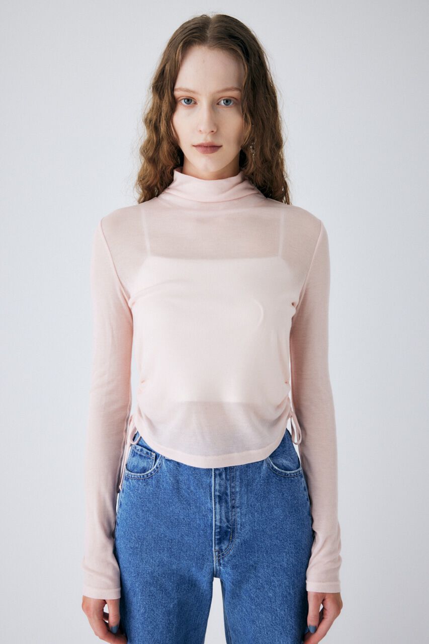 MOUSSY「GATHER NECK DRAWSTRING トップス」|Tシャツ・カットソー|