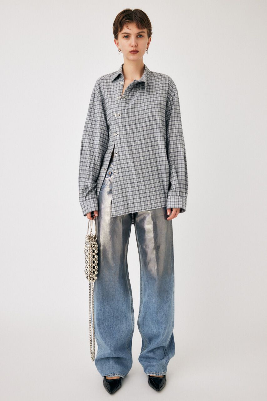 MOUSSY「FOIL PRINT 90S LOWRISE STRAIGHT」|デニム|