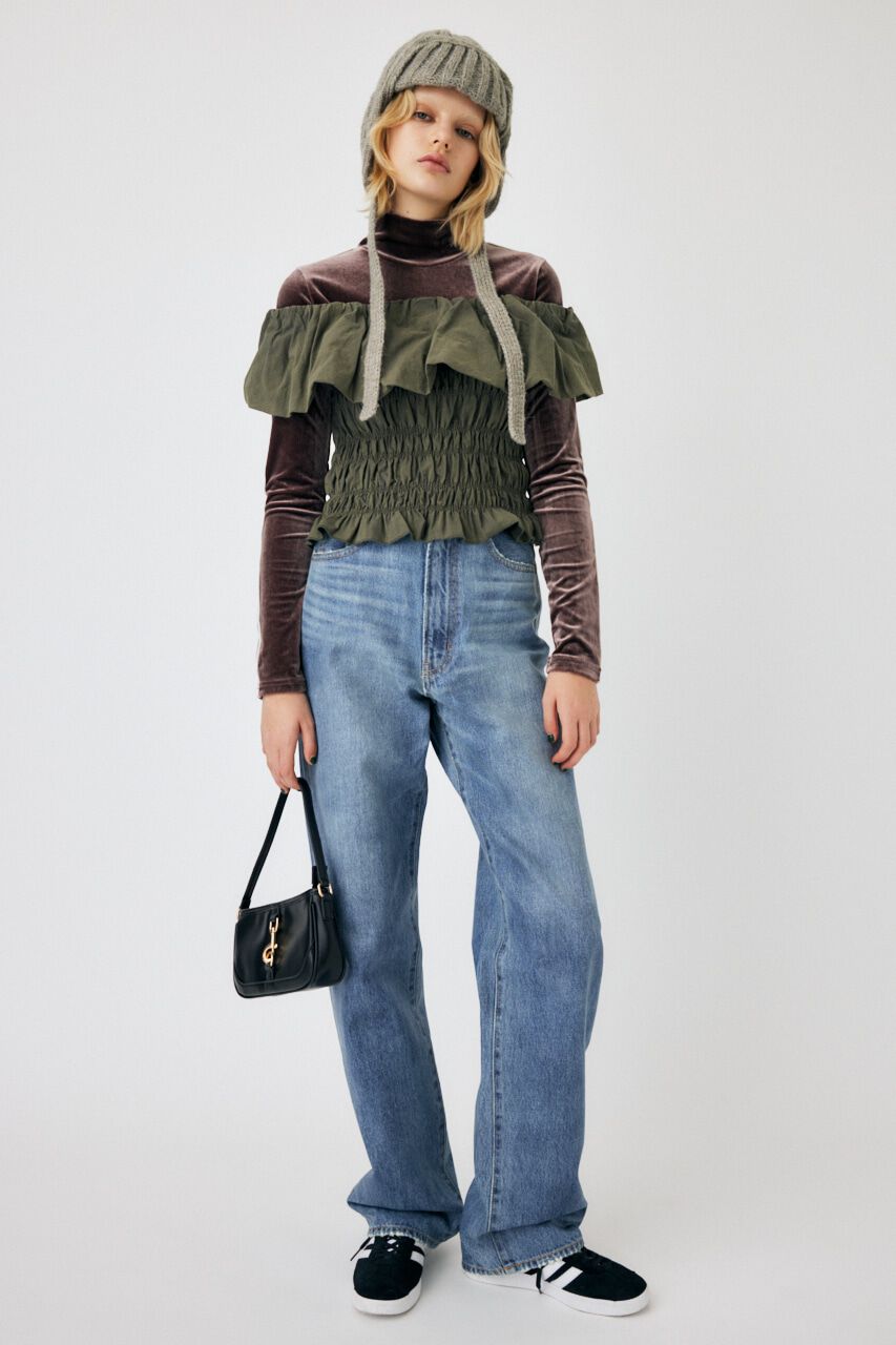 MOUSSY「BALLOON FRILL GATHER ビスチェ」|シャツ・ブラウス|