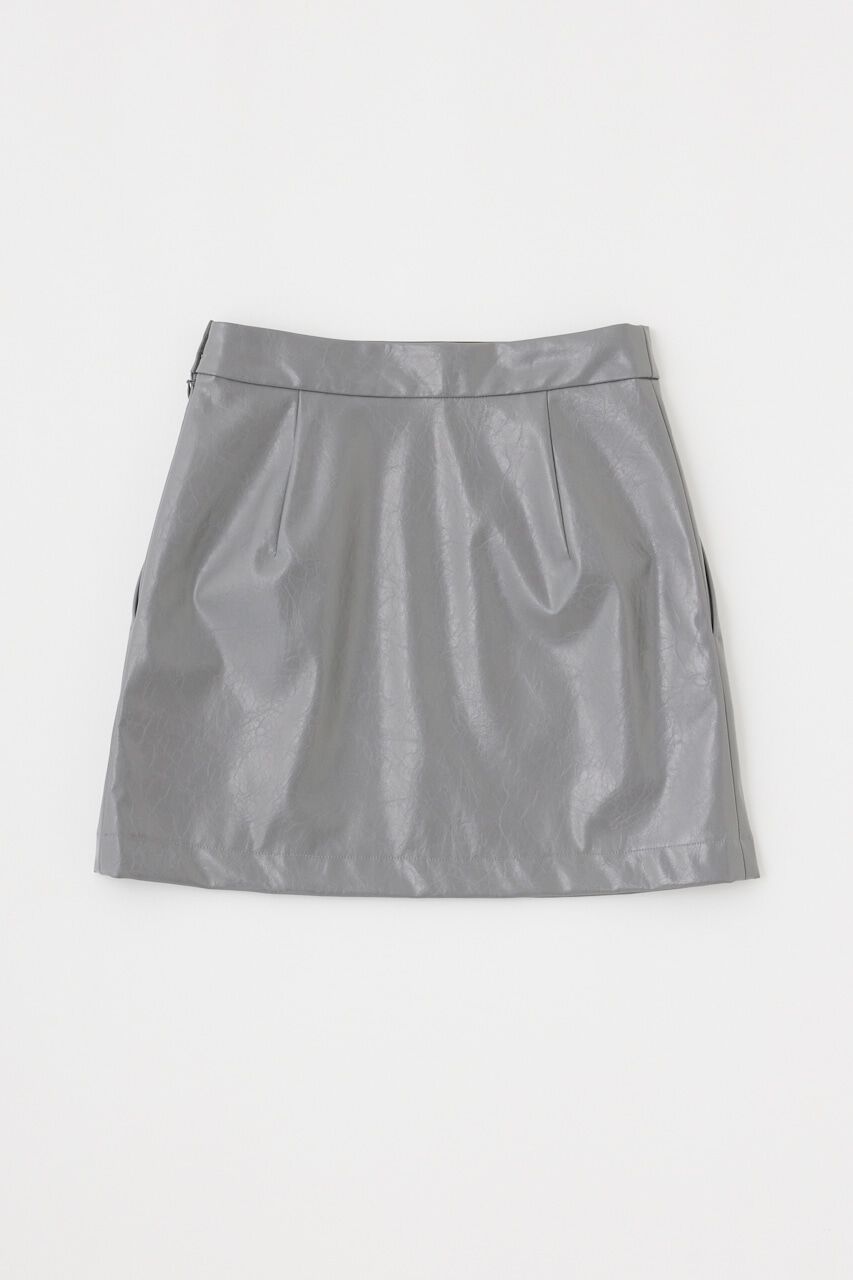 MOUSSY「F/LEATHER ミニスカート」|スカート|