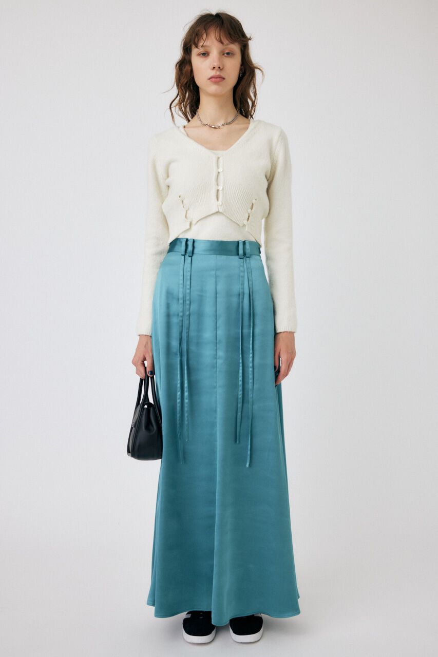 MOUSSY「SATIN FLARE スカート」|スカート|L/GRN1