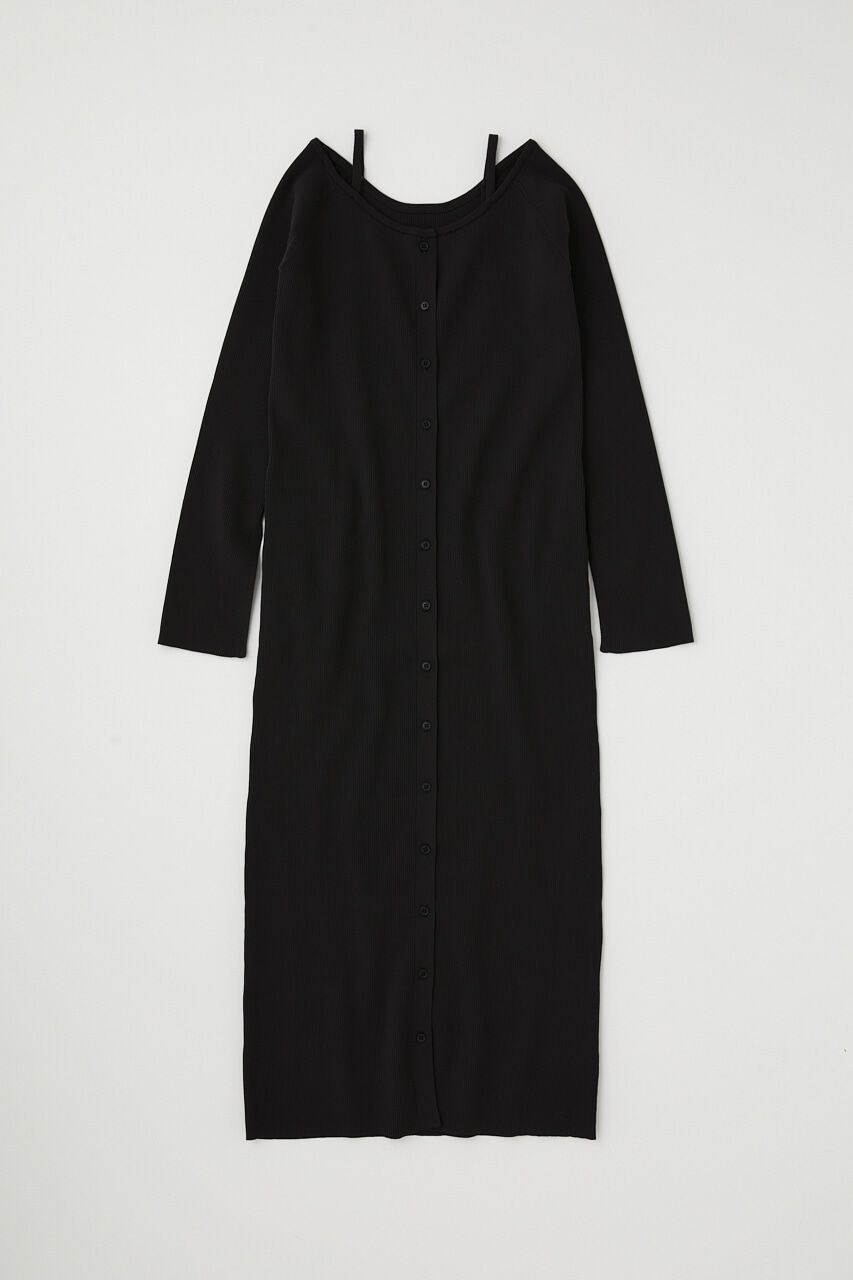 MOUSSY「ﾘｻｲｸﾙﾎﾟﾘｴｽﾃﾙ使用 経年劣化の少ないﾘﾌﾞﾆｯﾄ ｵﾌｼｮ  」|ワンピース|