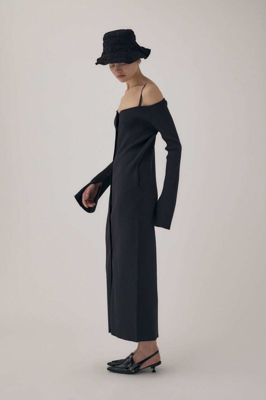 MOUSSY「ﾘｻｲｸﾙﾎﾟﾘｴｽﾃﾙ使用 経年劣化の少ないﾘﾌﾞﾆｯﾄ ｵﾌｼｮ  」|ワンピース|