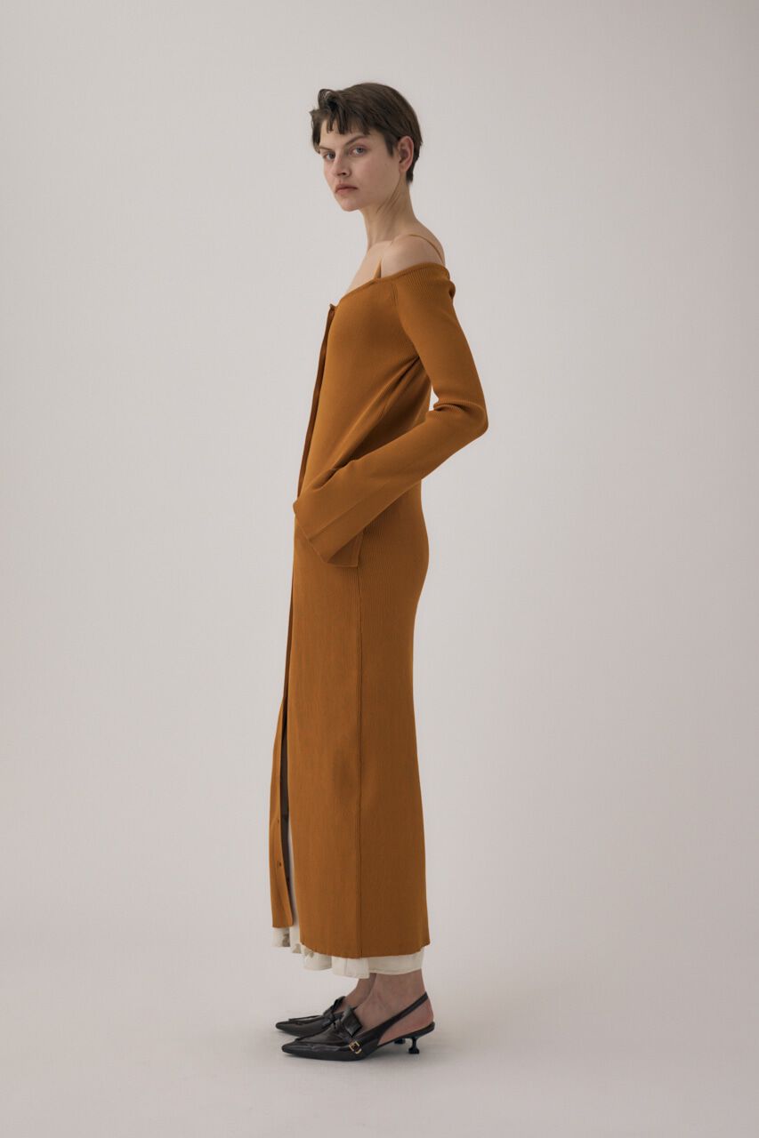 MOUSSY「ﾘｻｲｸﾙﾎﾟﾘｴｽﾃﾙ使用 経年劣化の少ないﾘﾌﾞﾆｯﾄ ｵﾌｼｮ  」|ワンピース|